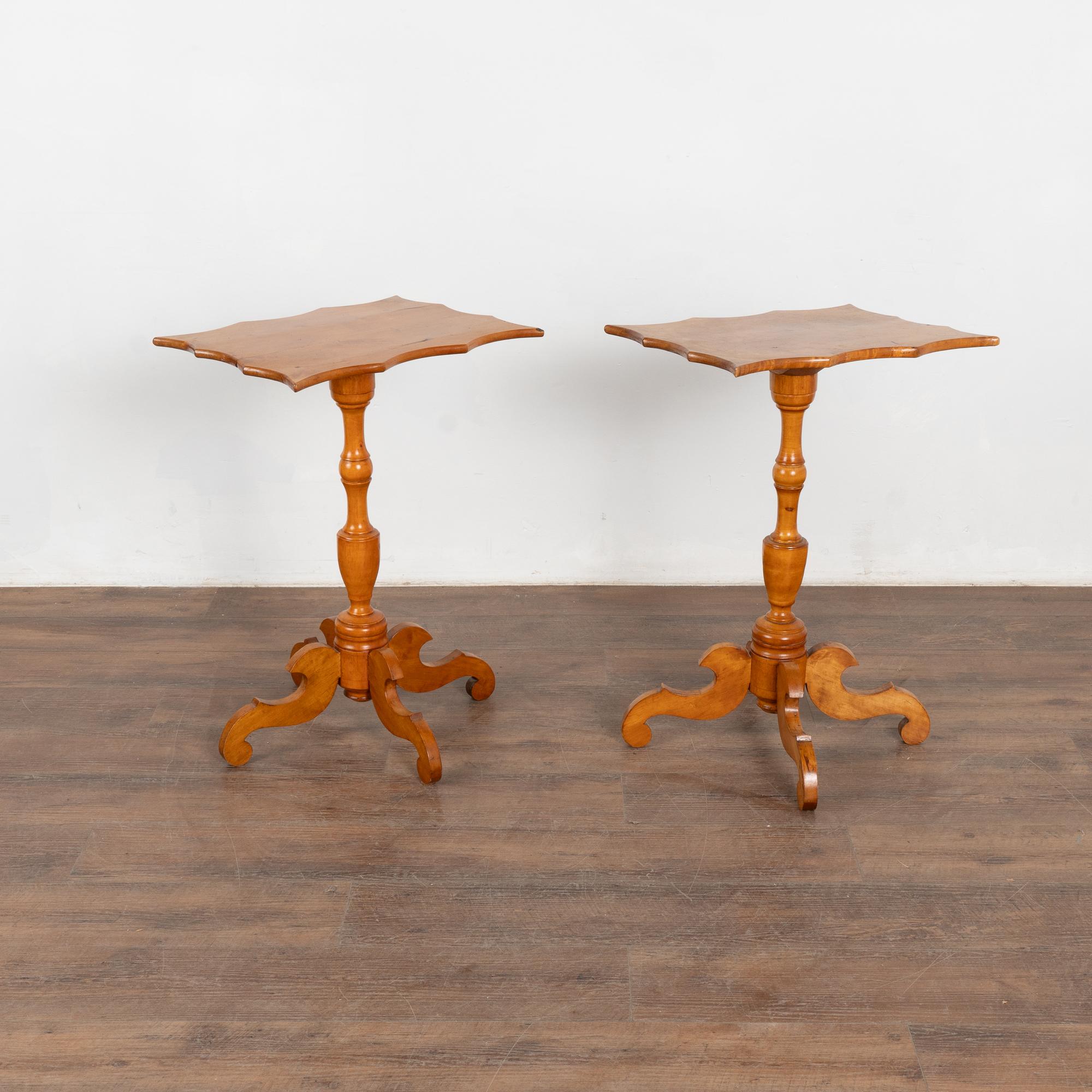 Pareja, Pequeñas mesas auxiliares con pedestal Biedermeier, Suecia circa 1890 en venta 5