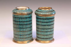 Pair Bitossi Seta Londi Raymor Goodfriend Mid Century Italian Pottery Jars Vases