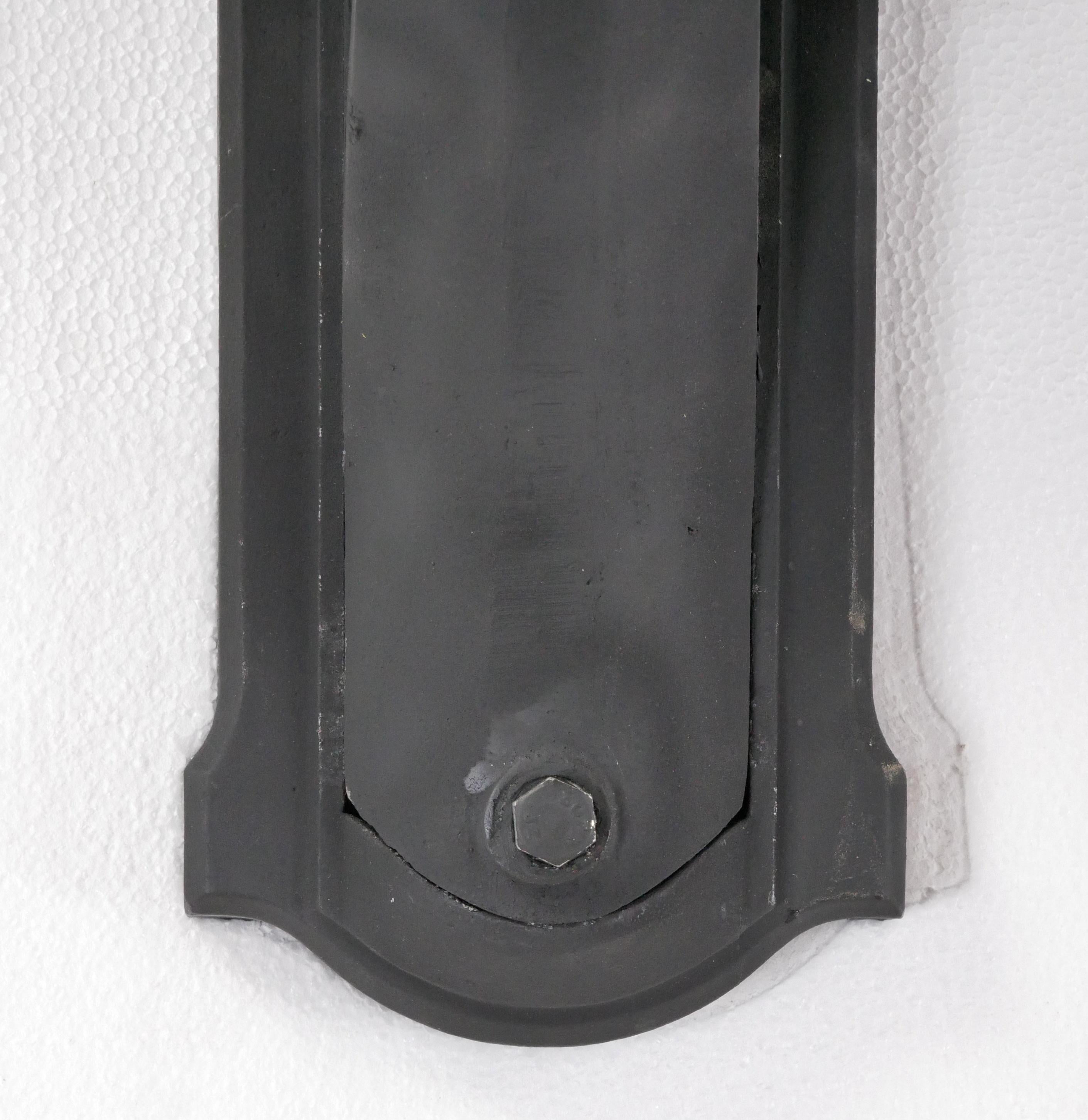 Pair Black Aluminum Eagle Exterior Lantern Wall Sconces For Sale 8