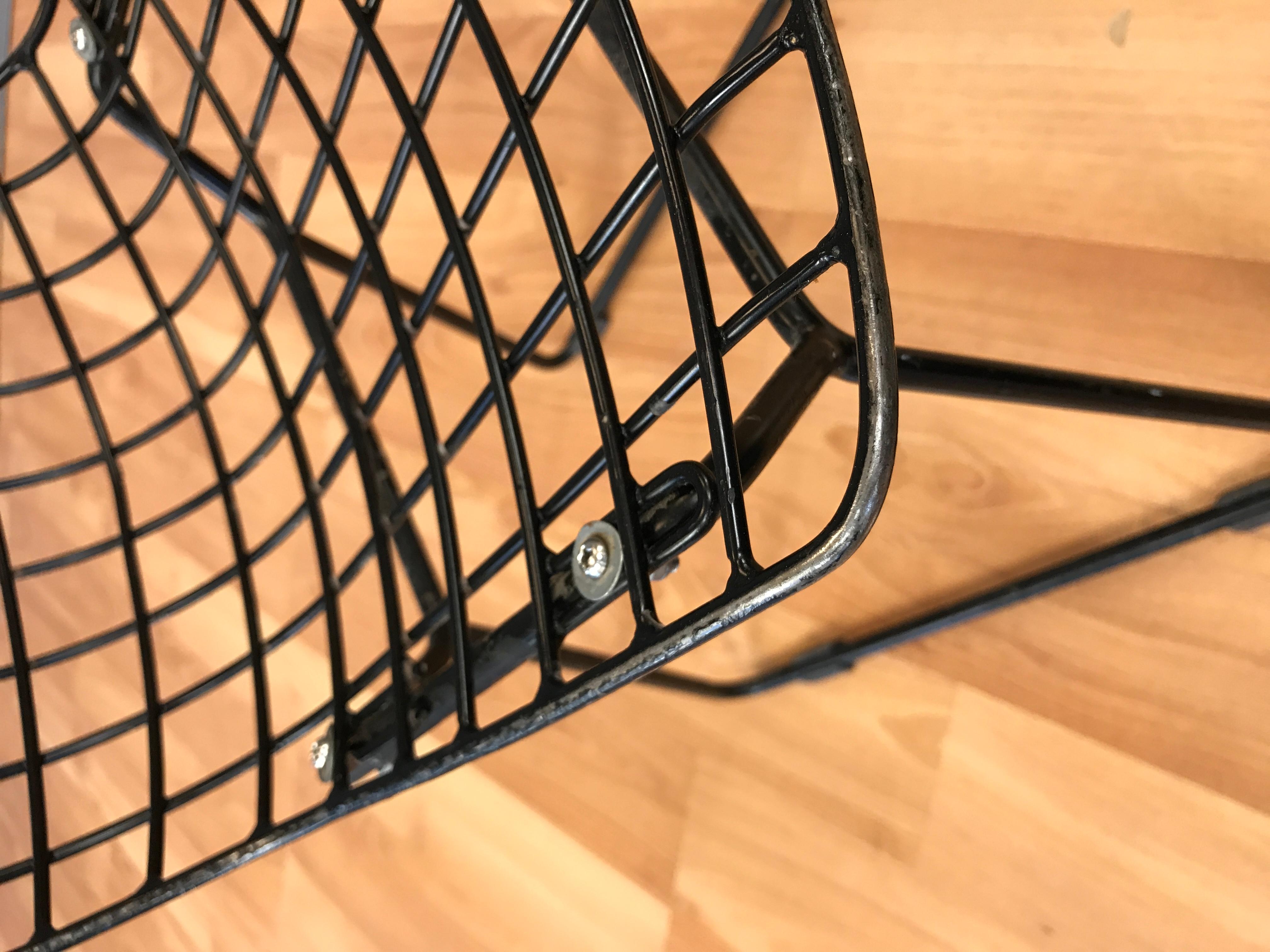 Pair of Black Bertoia Child Size Chairs for Knoll 3