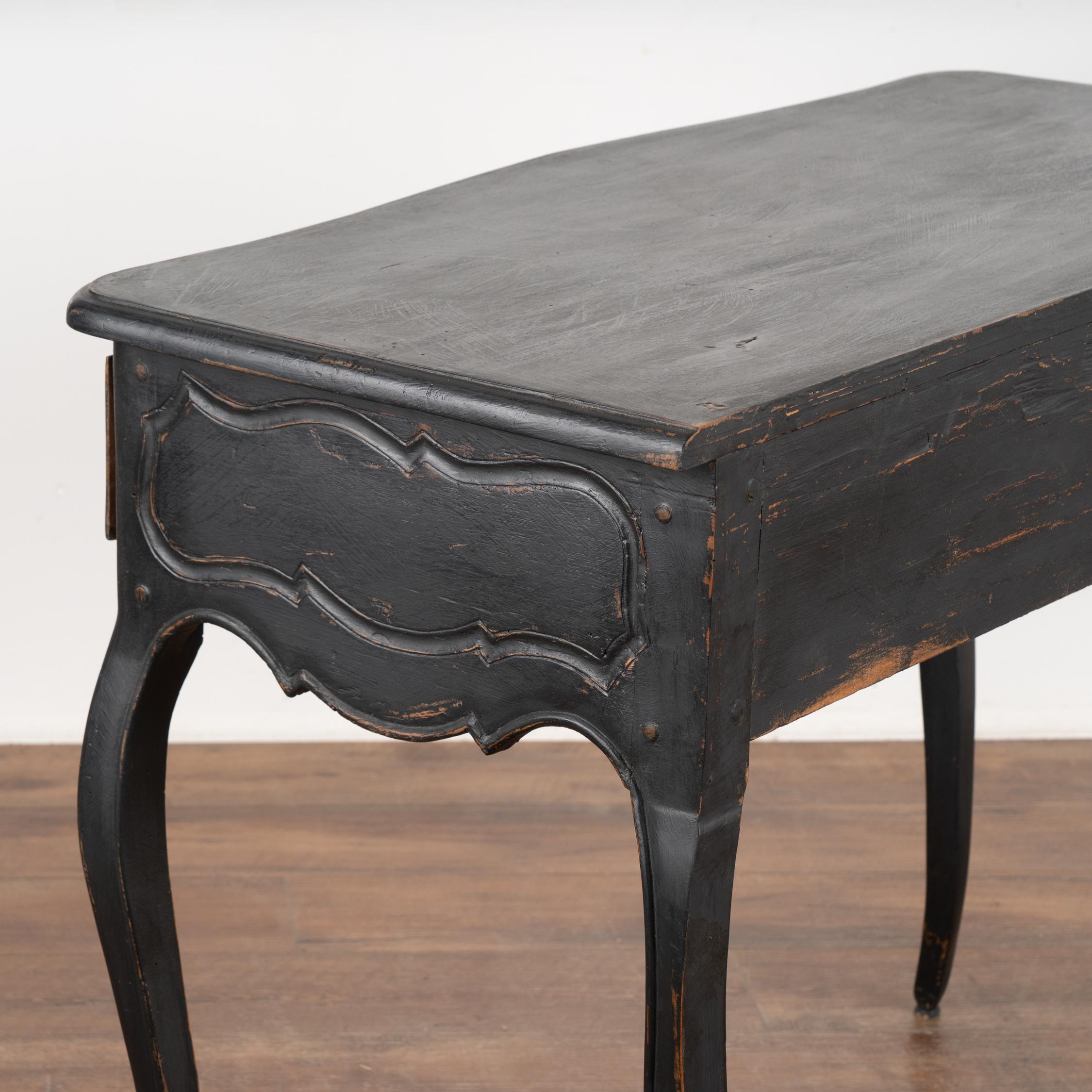 Pair, Black Carved Side Tables With Cabriolet Legs, France circa 1850-70 5