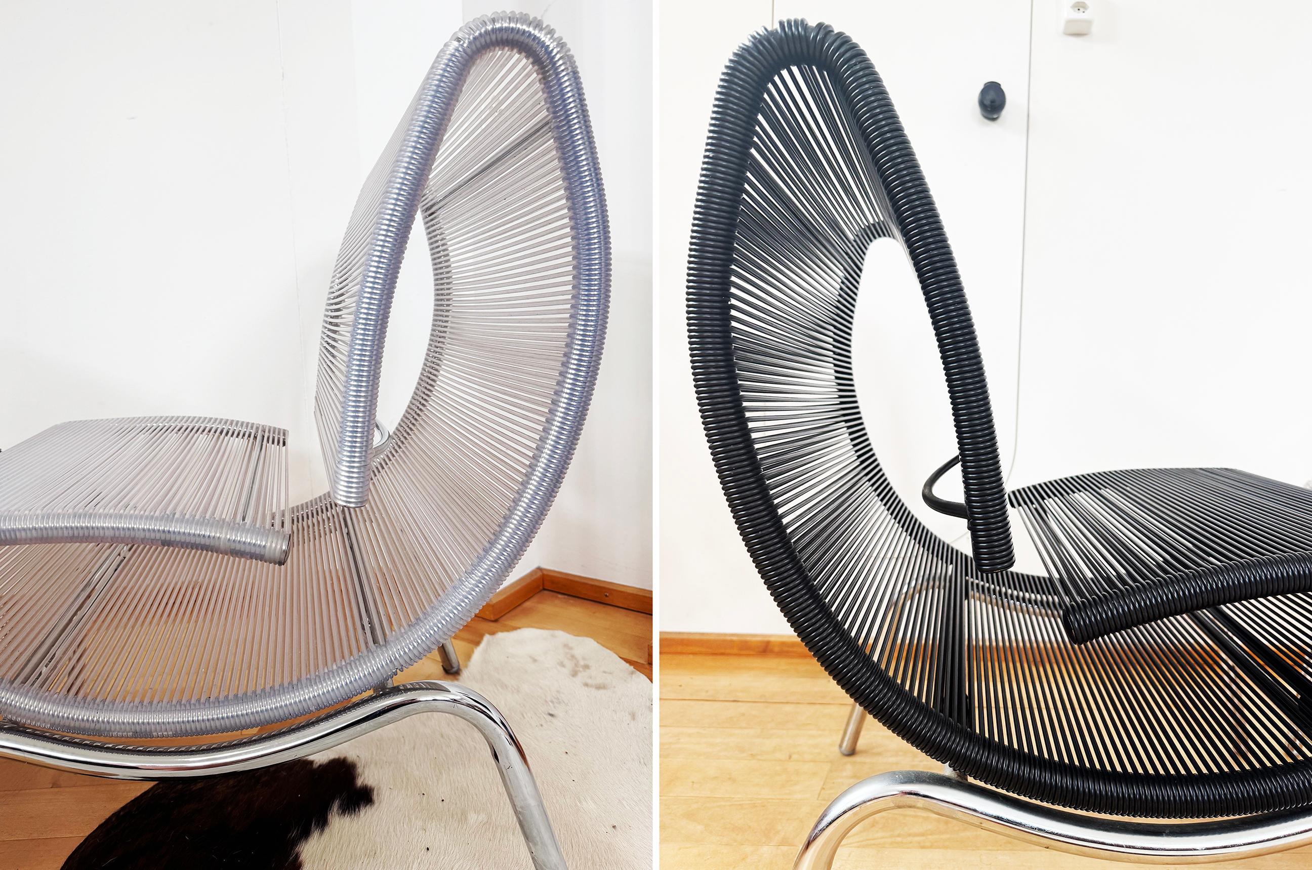 PAIR Black + Clear Chair Model 