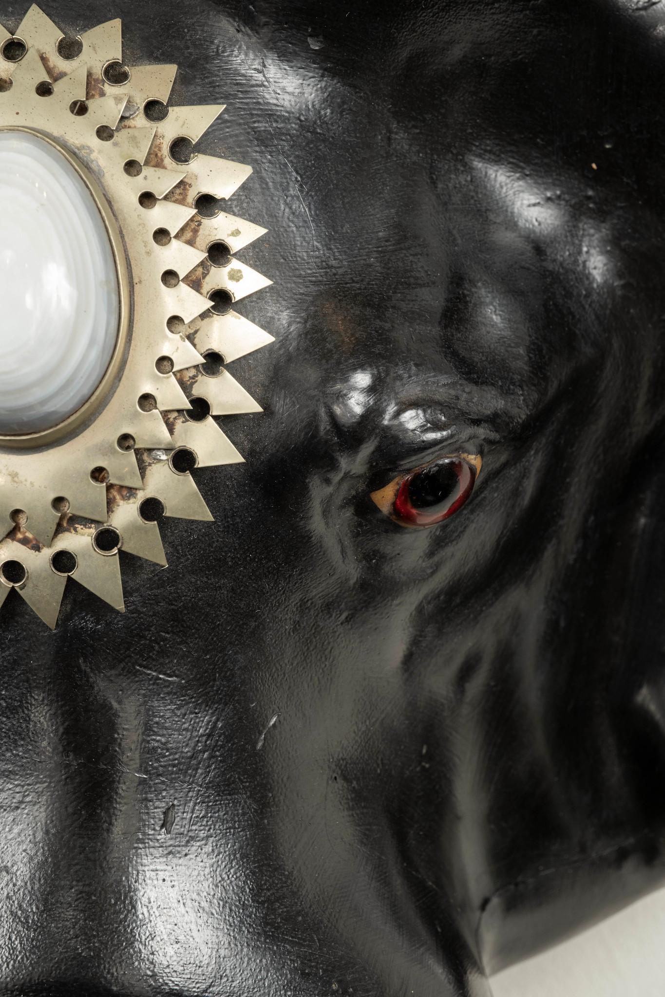 Pair Black Elephant Head Mount Sconces  Attr. to Anthony Redmile, circa 1980s For Sale 5