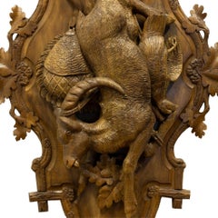 Coppia di placche da gioco appese intagliate Black Forest