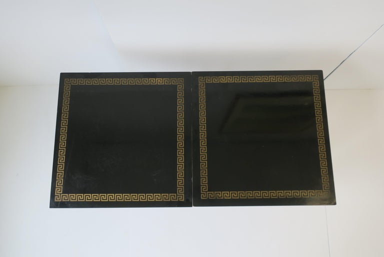 Midcentury Modern Black End, Side or Nesting Tables Pair, ca. 1940s For Sale 6