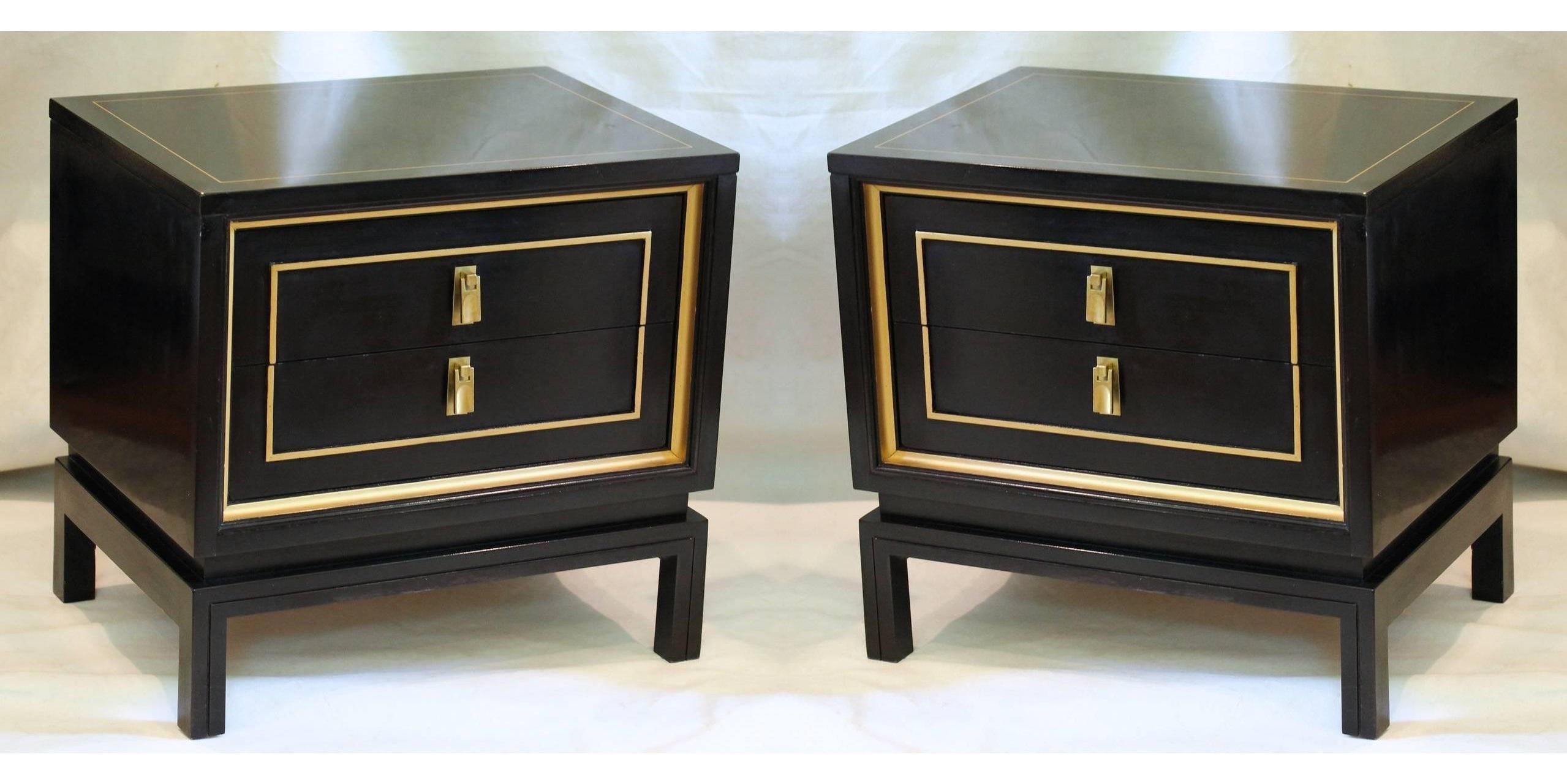 black and gold nightstand