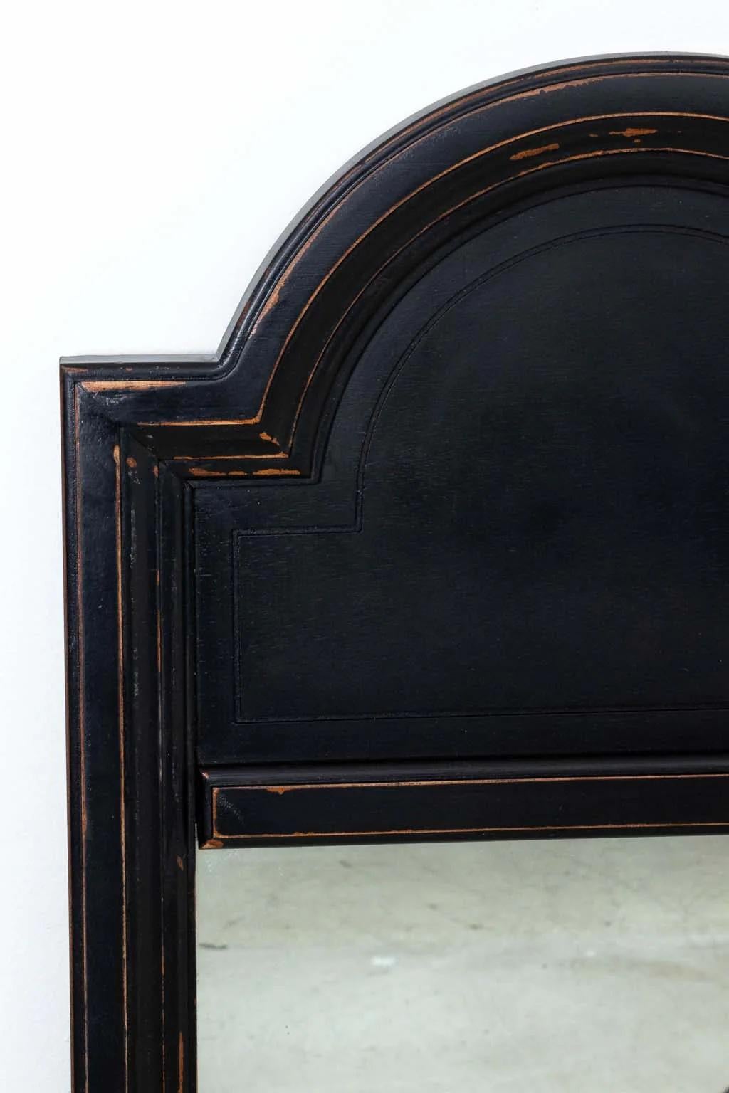 Paire de miroirs noirs du milieu du siècle Bon état - En vente à New York, NY
