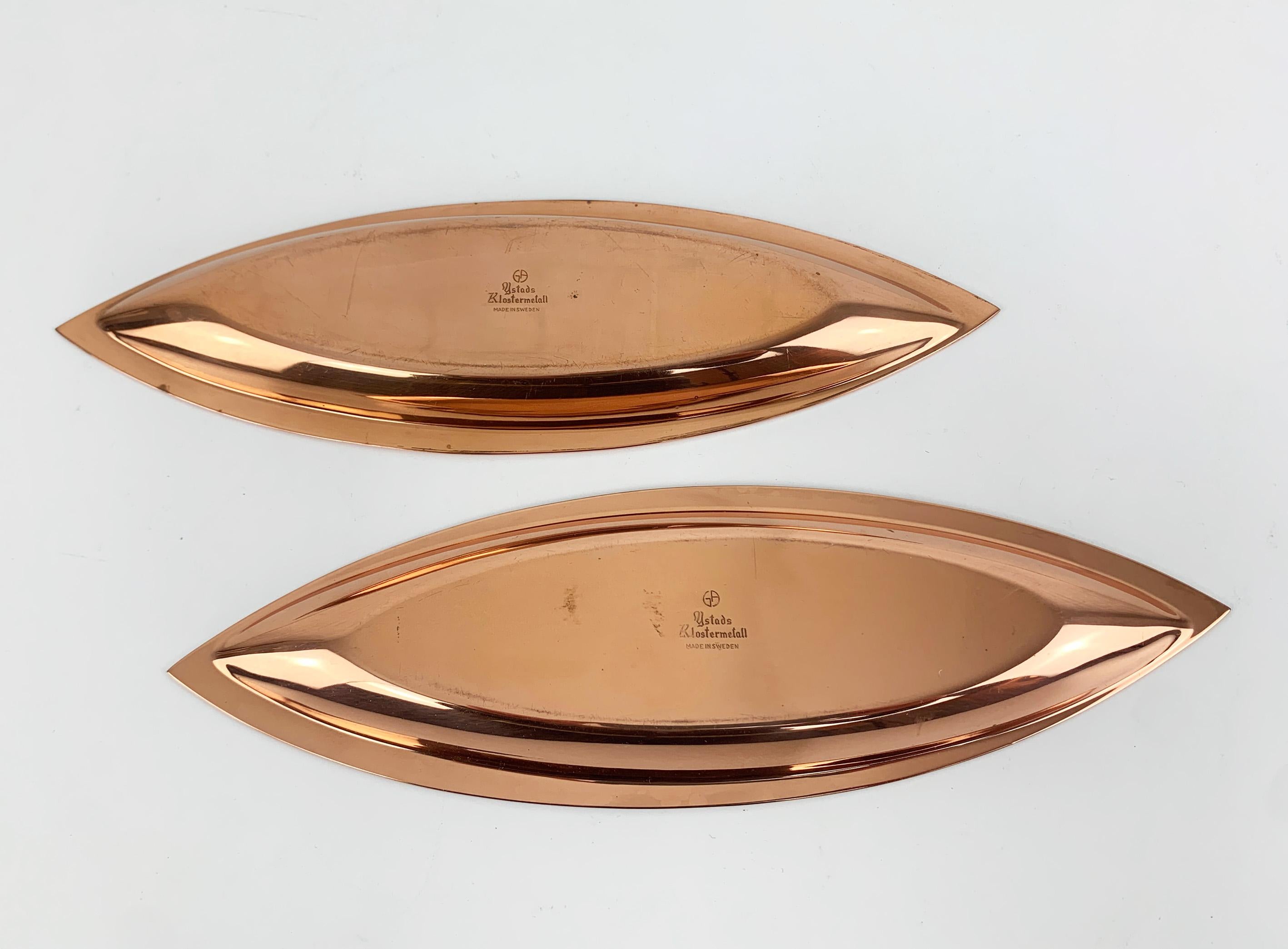 Paire de bols modernistes noirs en cuivre de Gunnar Ander Ystad Metall Suède  en vente 5
