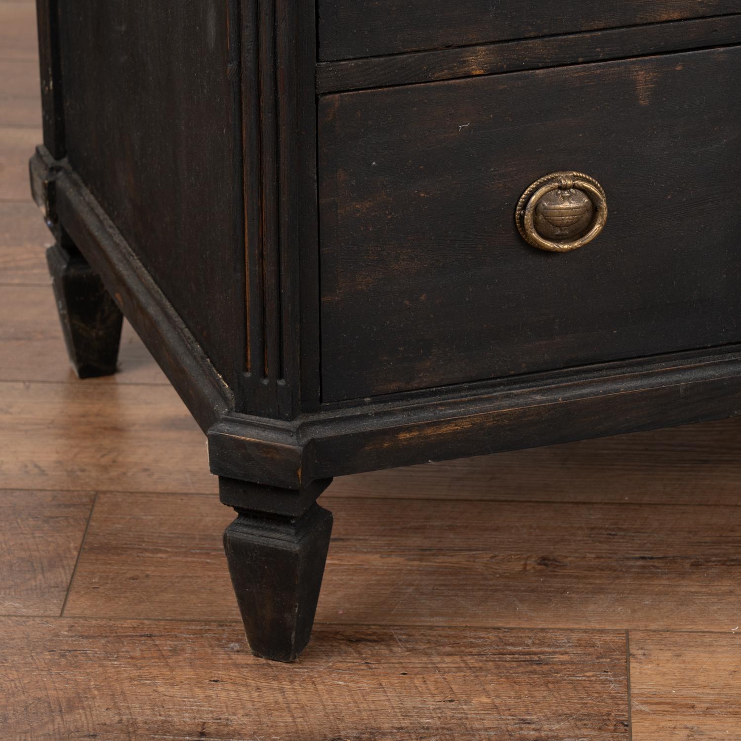Pair, Black Painted Chest of Drawers, Sweden circa 1860-80 5