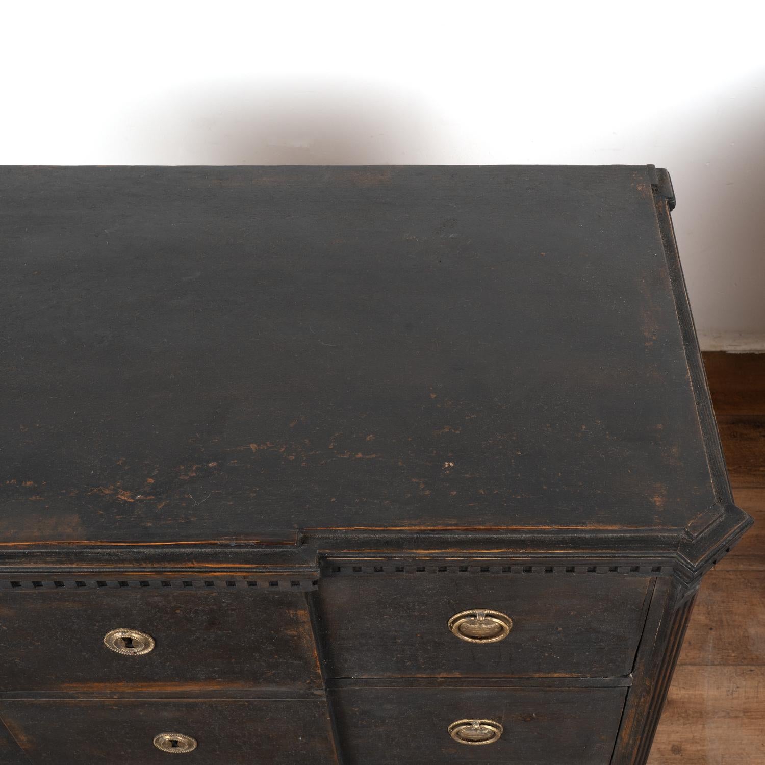 Pair, Black Painted Chest of Drawers, Sweden circa 1860-80 2