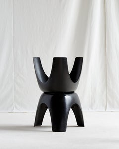 Pair Black Sori Yanagi Elephant Stools by Kotobuki Japan c. 1950s