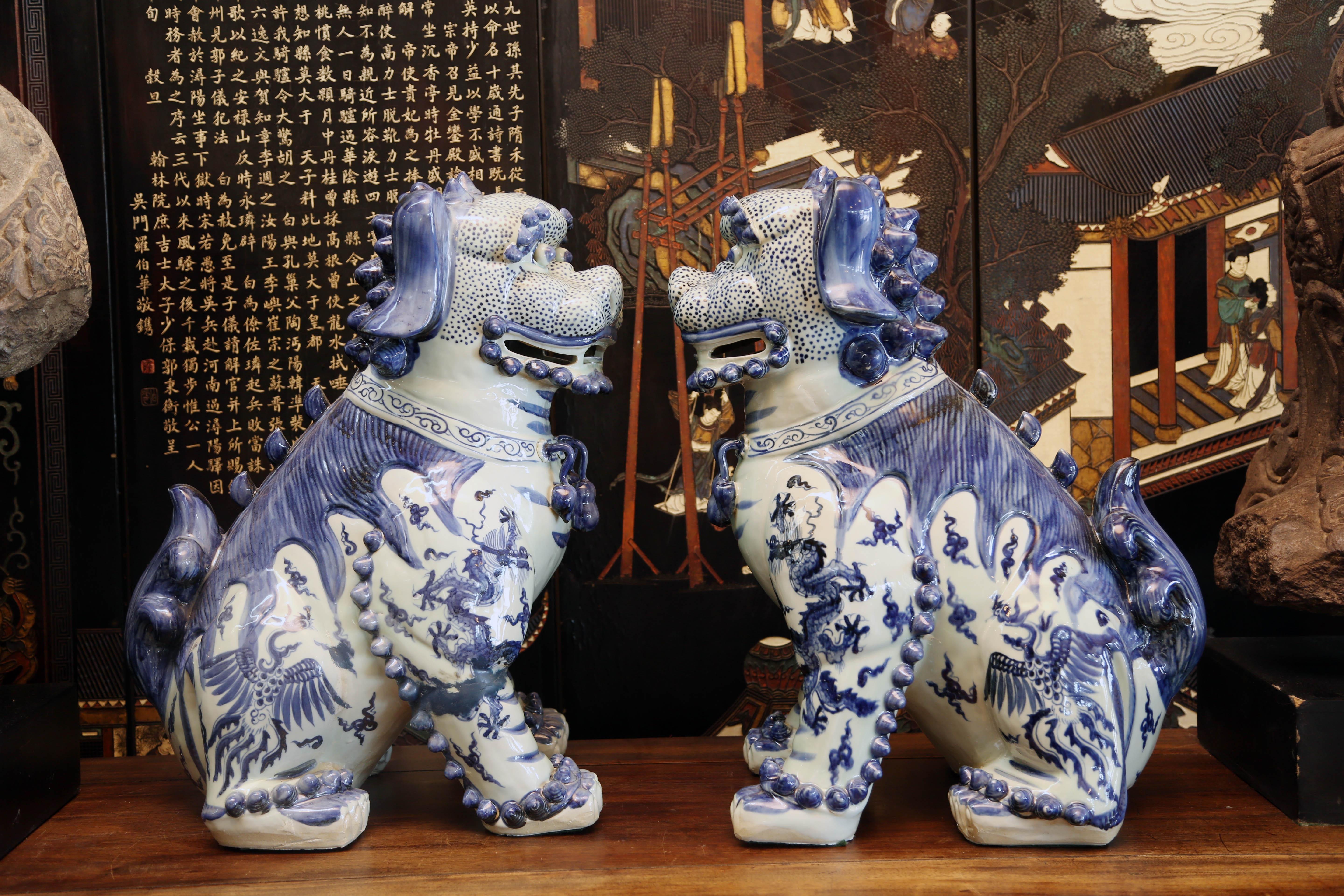 It is hard to find a Chinese household anywhere in the world, without the protection of of the ever present foo dogs. We need to be safe but wealthy also, this charming dogs shall assure you both wishes And never forget LUCK
These charming dogs are