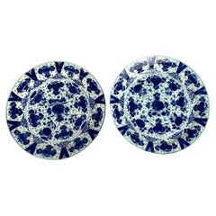 Pair Blue and White Delft Chargers, 18th Century, circa 1770