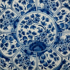 Pair of Blue and White Delft Chargers 18th Century Made by De Witte Starre
