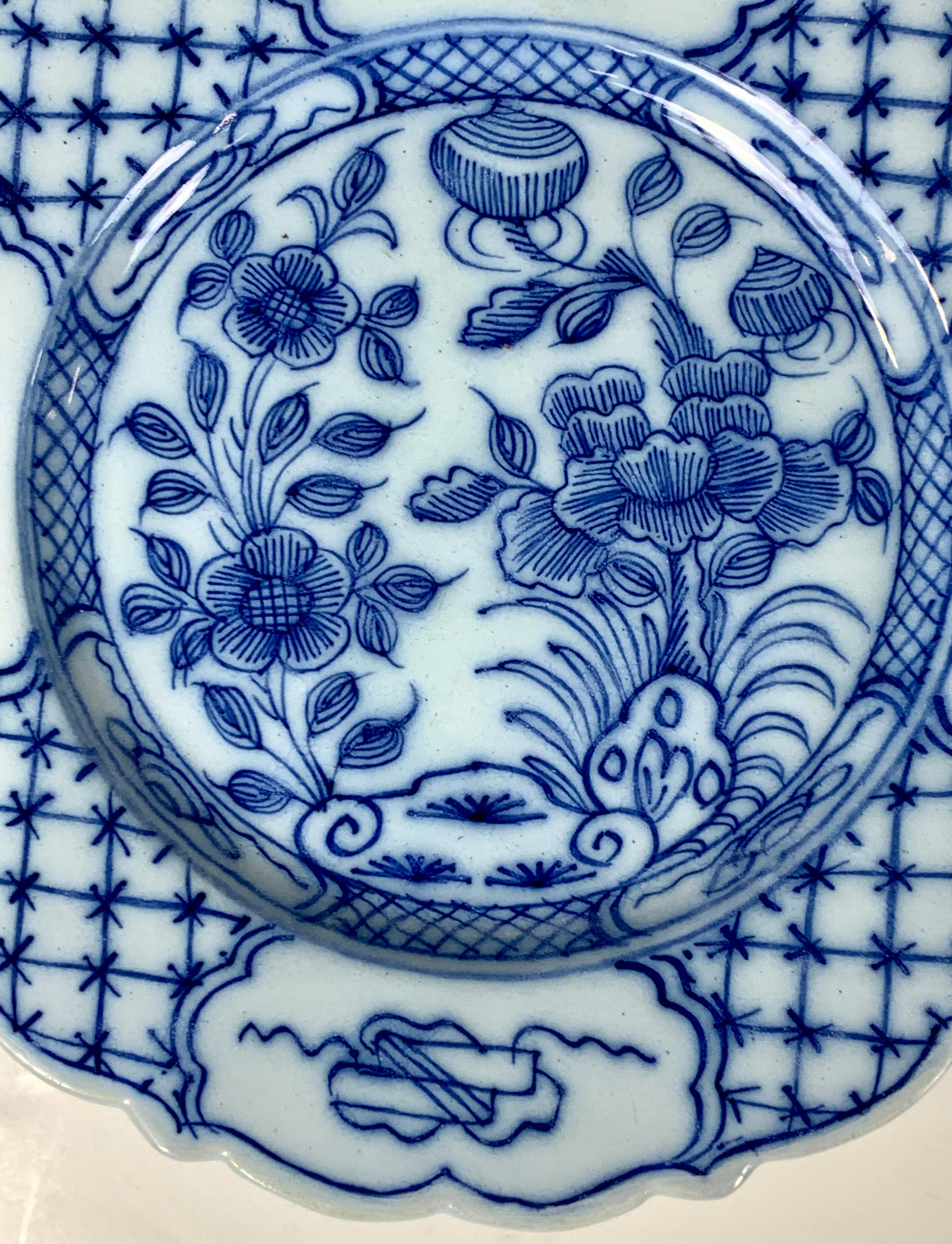 Pair Blue and White Delft Dishes Hand-Painted, Circa 1780 5
