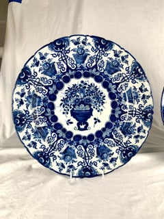 Paire de chargeurs Delft bleu et blanc peints à la main De Porceleyne Claeuw C-1760