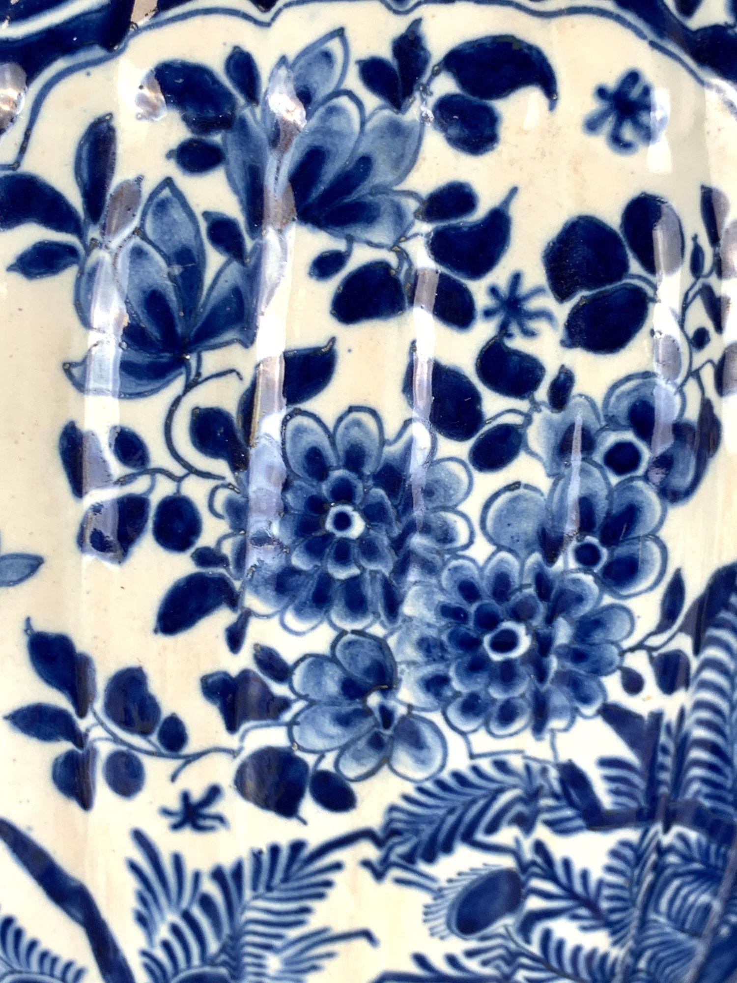 Pair Blue & White Dutch Delft Jars Hand Painted Marked De Porceleyne Bijl C-1780 For Sale 6