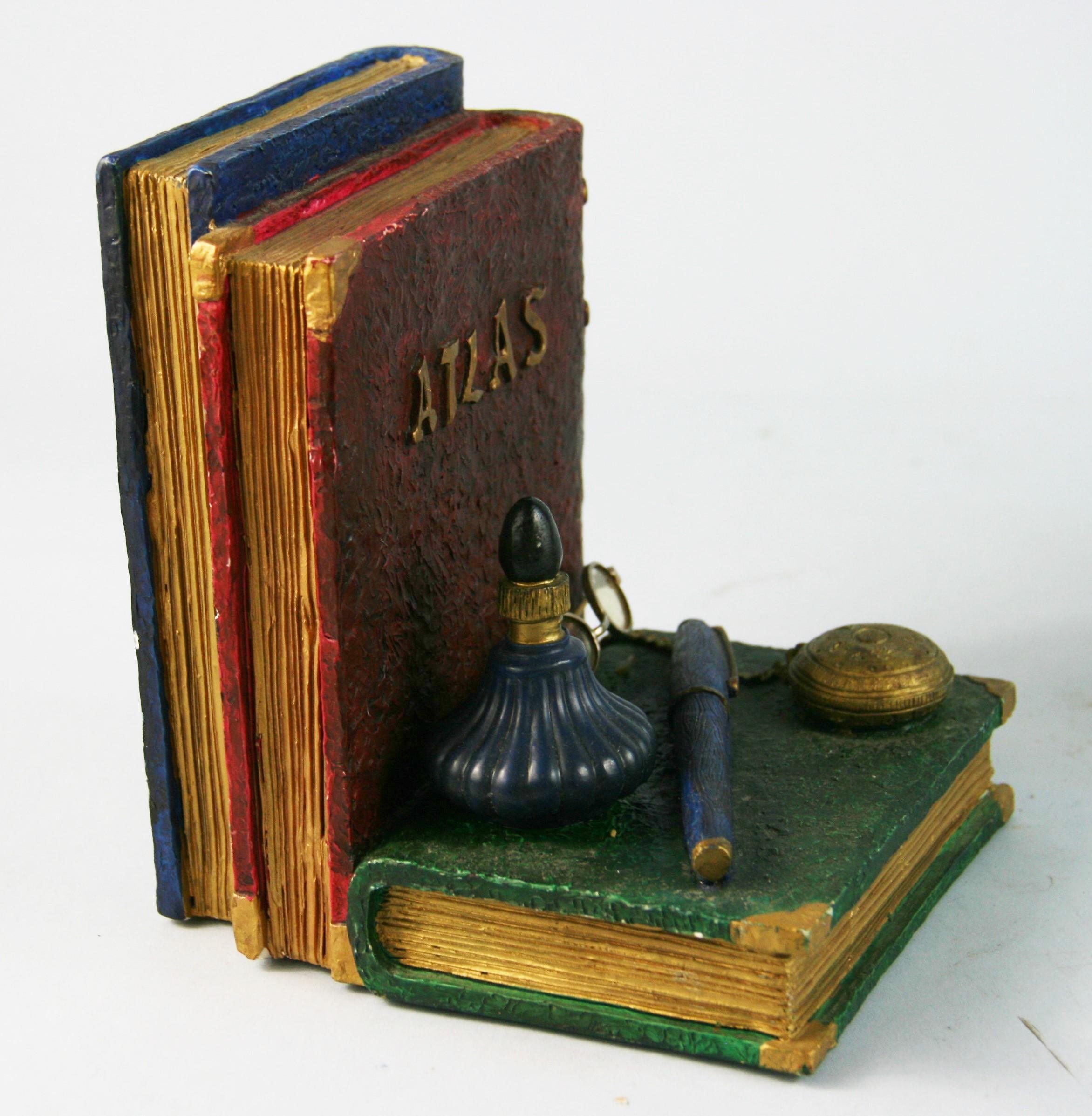 Late 20th Century Pair Book and Pen Bookends