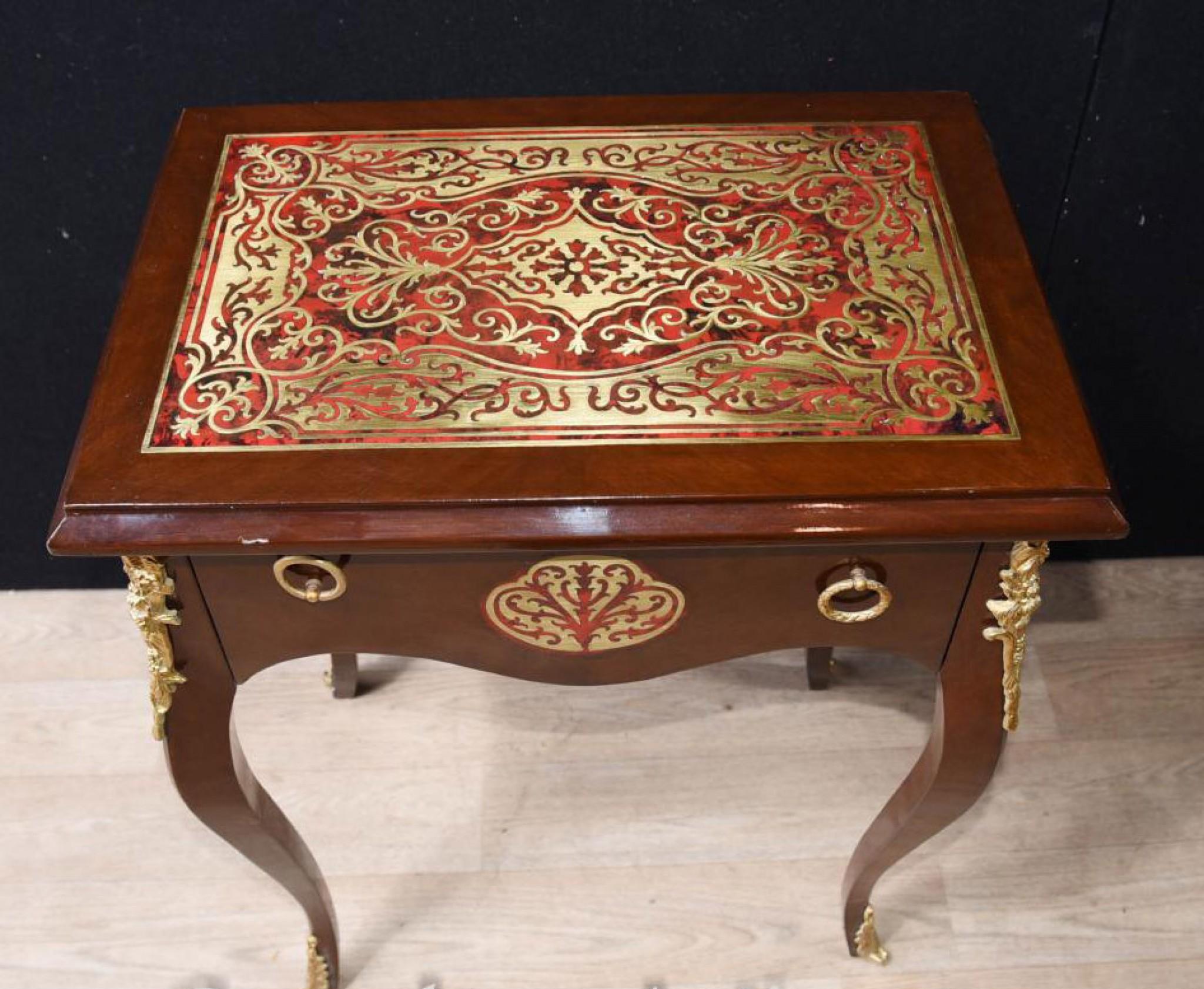 Pair Boulle Inlay Side Tables Cocktail Table French Furniture For Sale 8