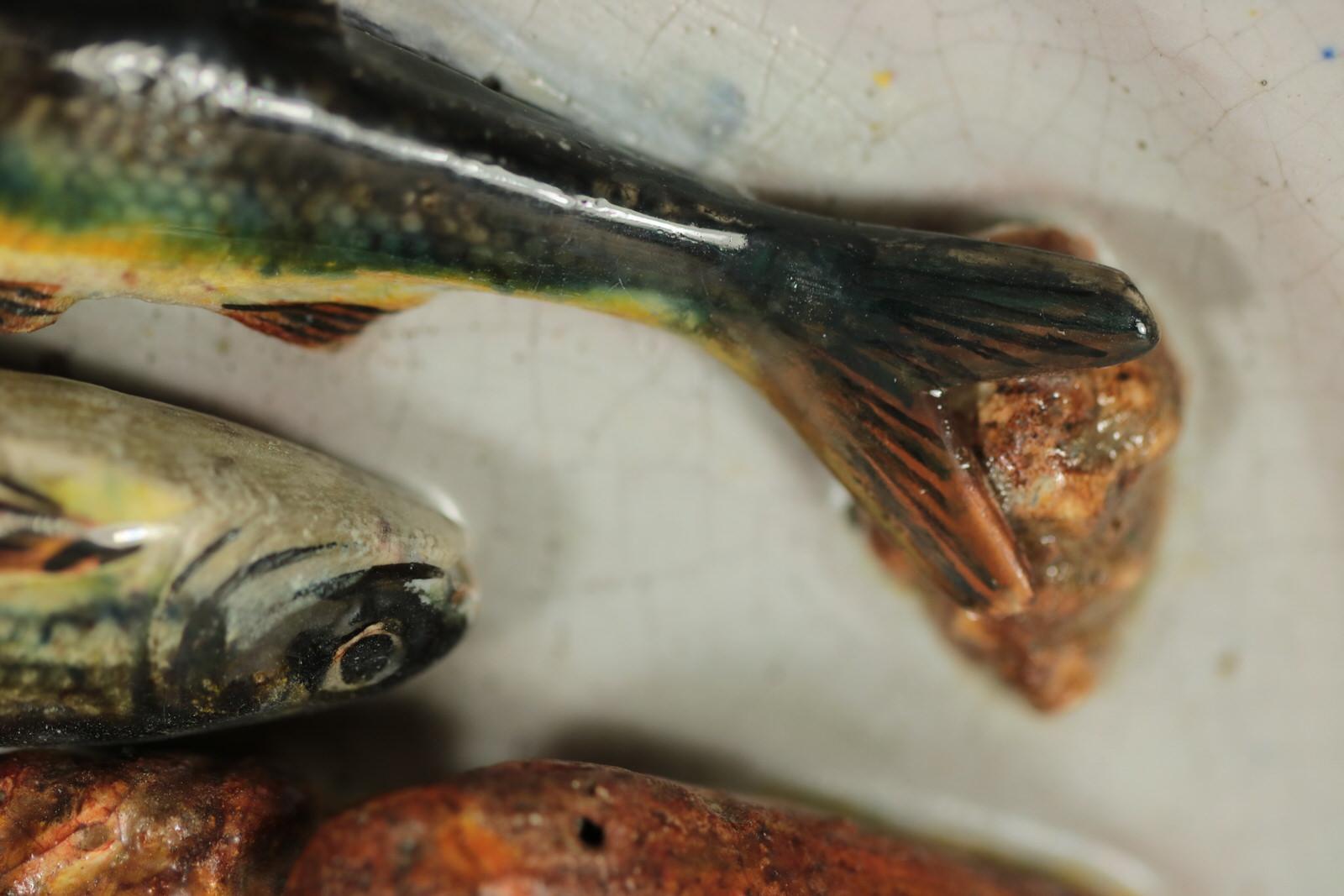 Pair of Brard Palissy Majolica Palissy Fish Plates 6