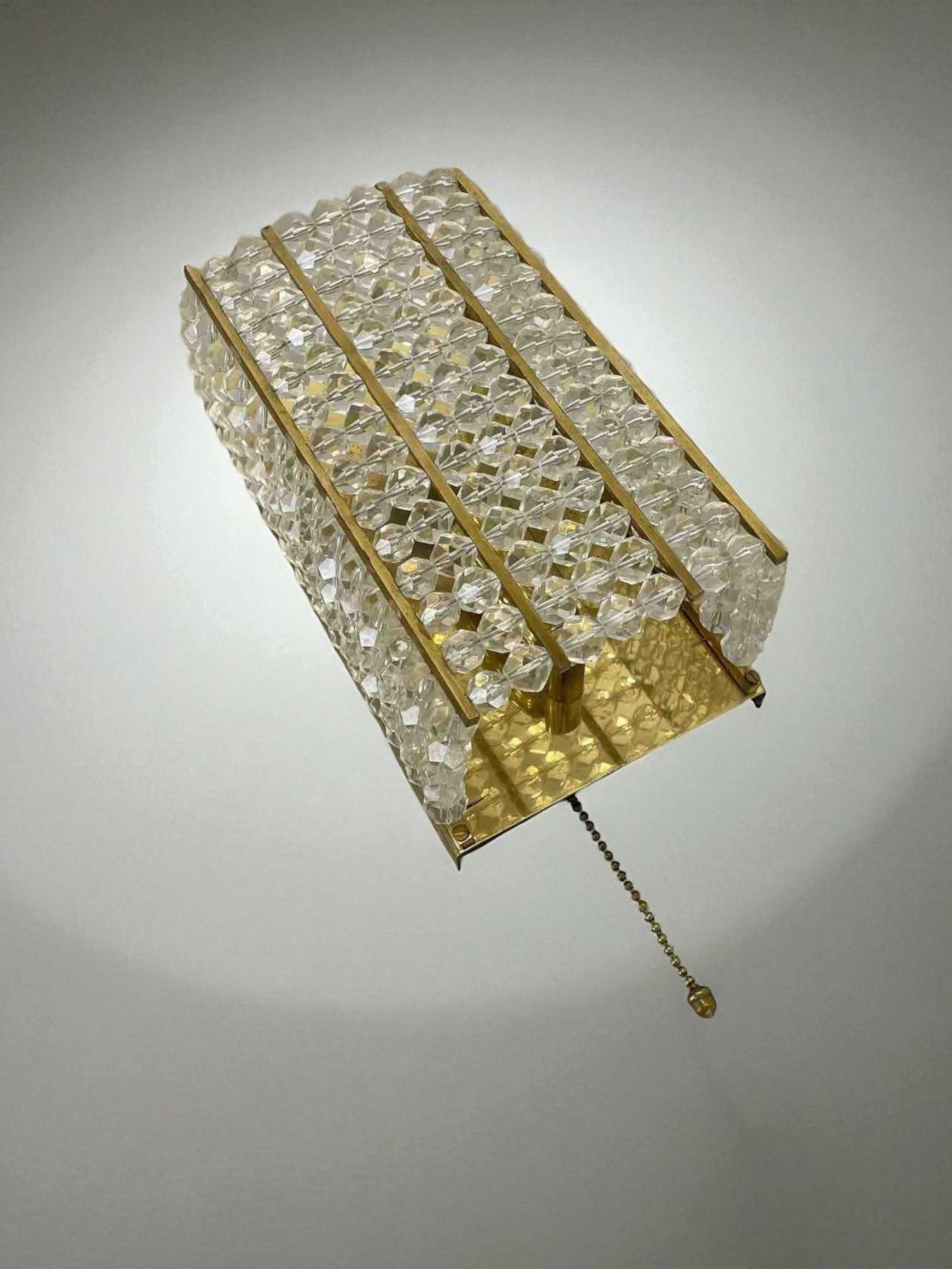 Pair Brass and Lucite Glass Wall Light Sconces by Emil Stejnar, Austria, 1950s For Sale 10