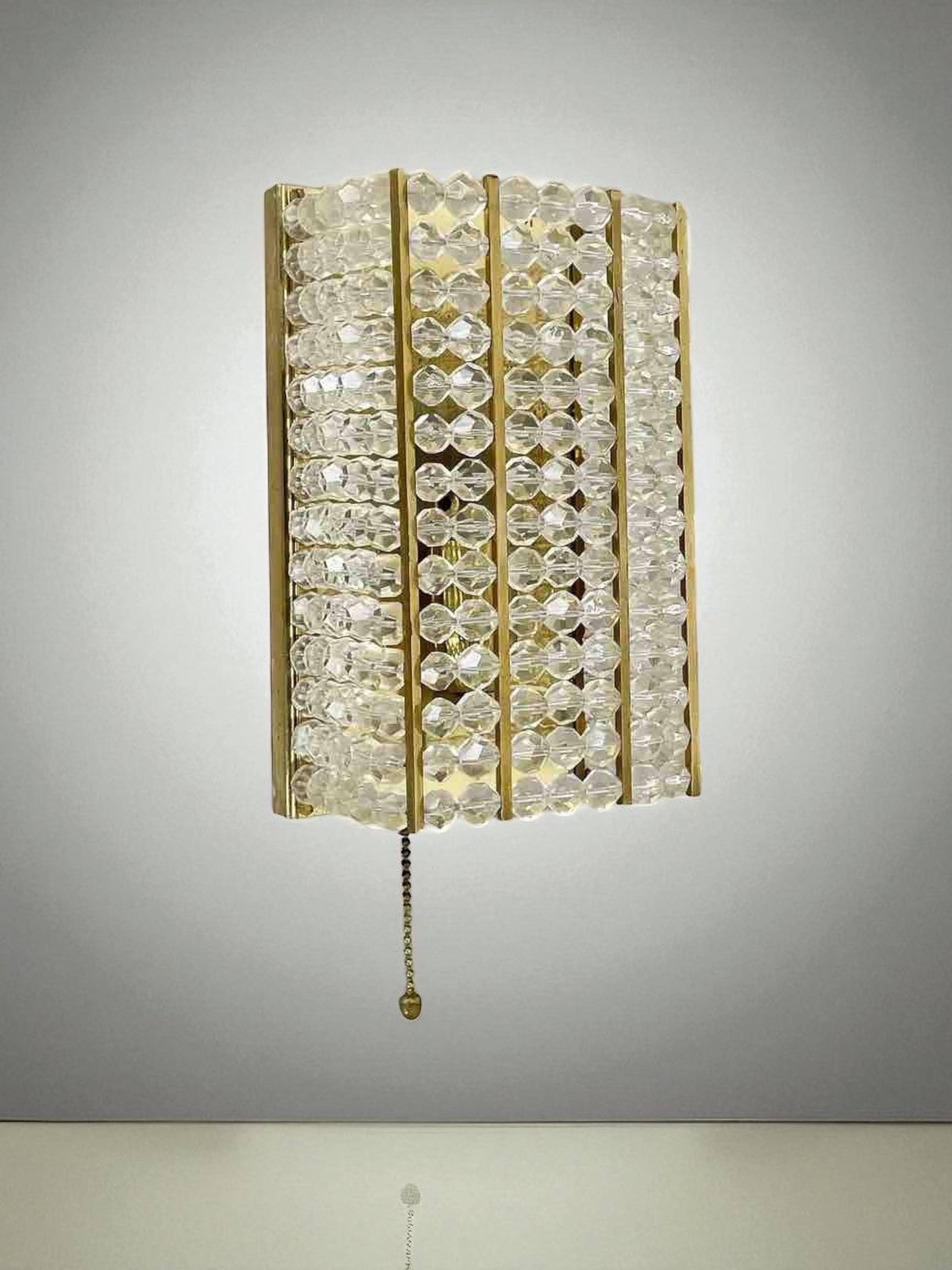 Pair Brass and Lucite Glass Wall Light Sconces by Emil Stejnar, Austria, 1950s For Sale 12