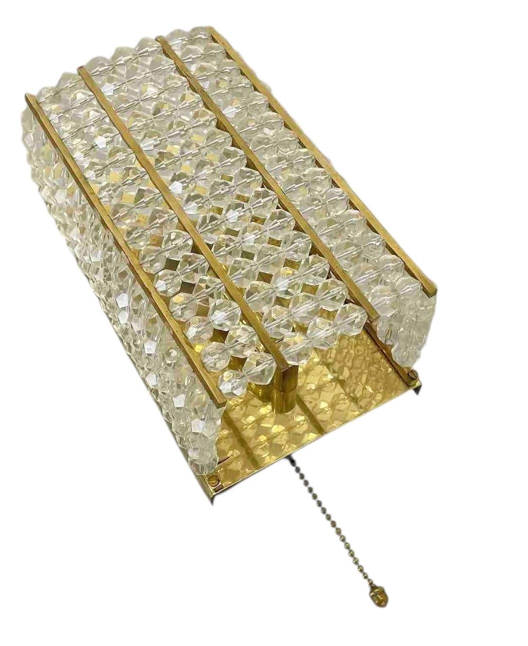 Pair Brass and Lucite Glass Wall Light Sconces by Emil Stejnar, Austria, 1950s For Sale 1