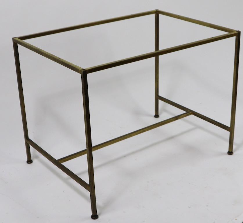 20th Century Pair of Brass and Marble End Tables by Paul McCobb