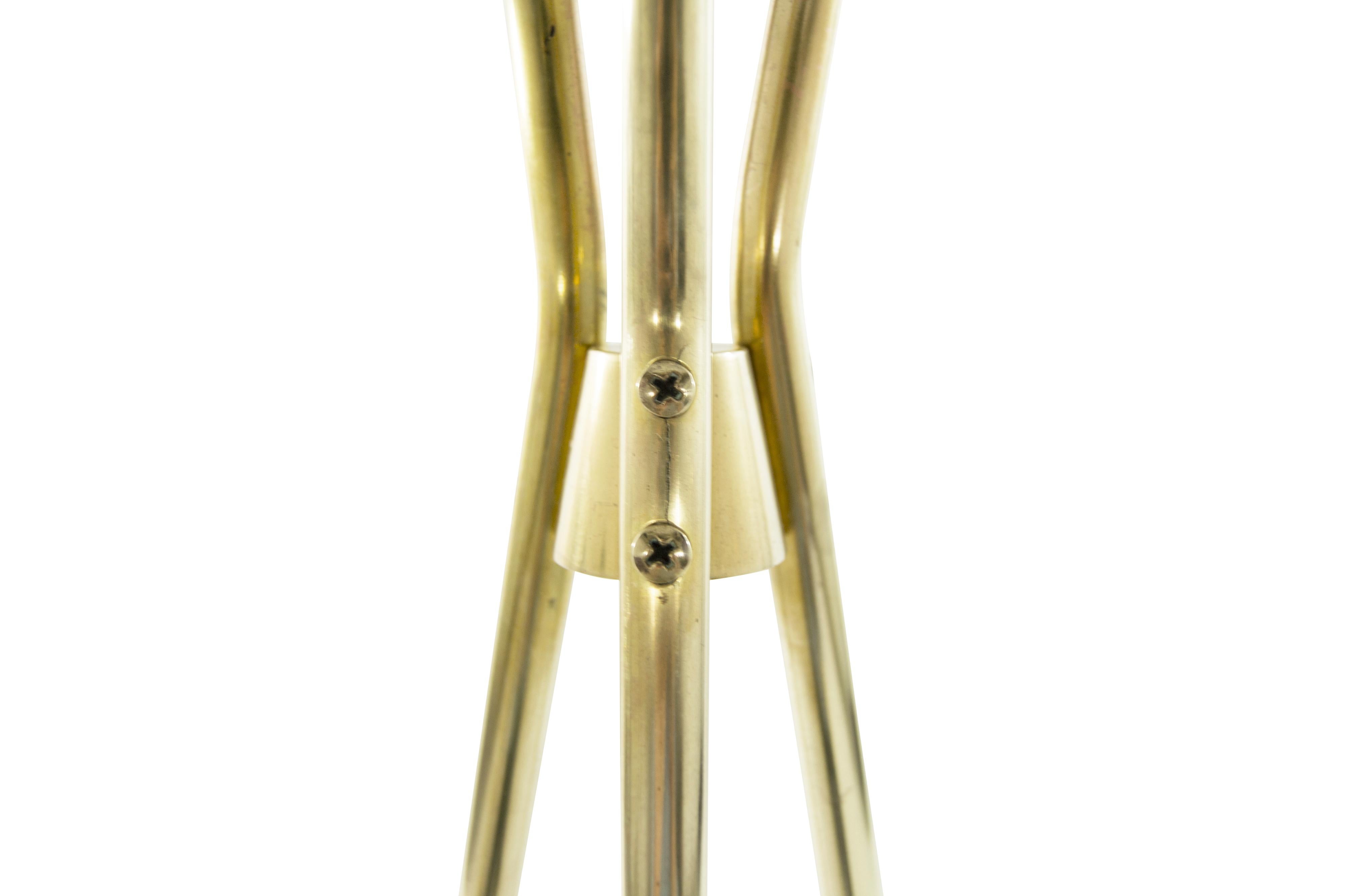 Pair of Brass and Walnut Tripod Floor Lamps by Gerald Thurston, 1960s 4