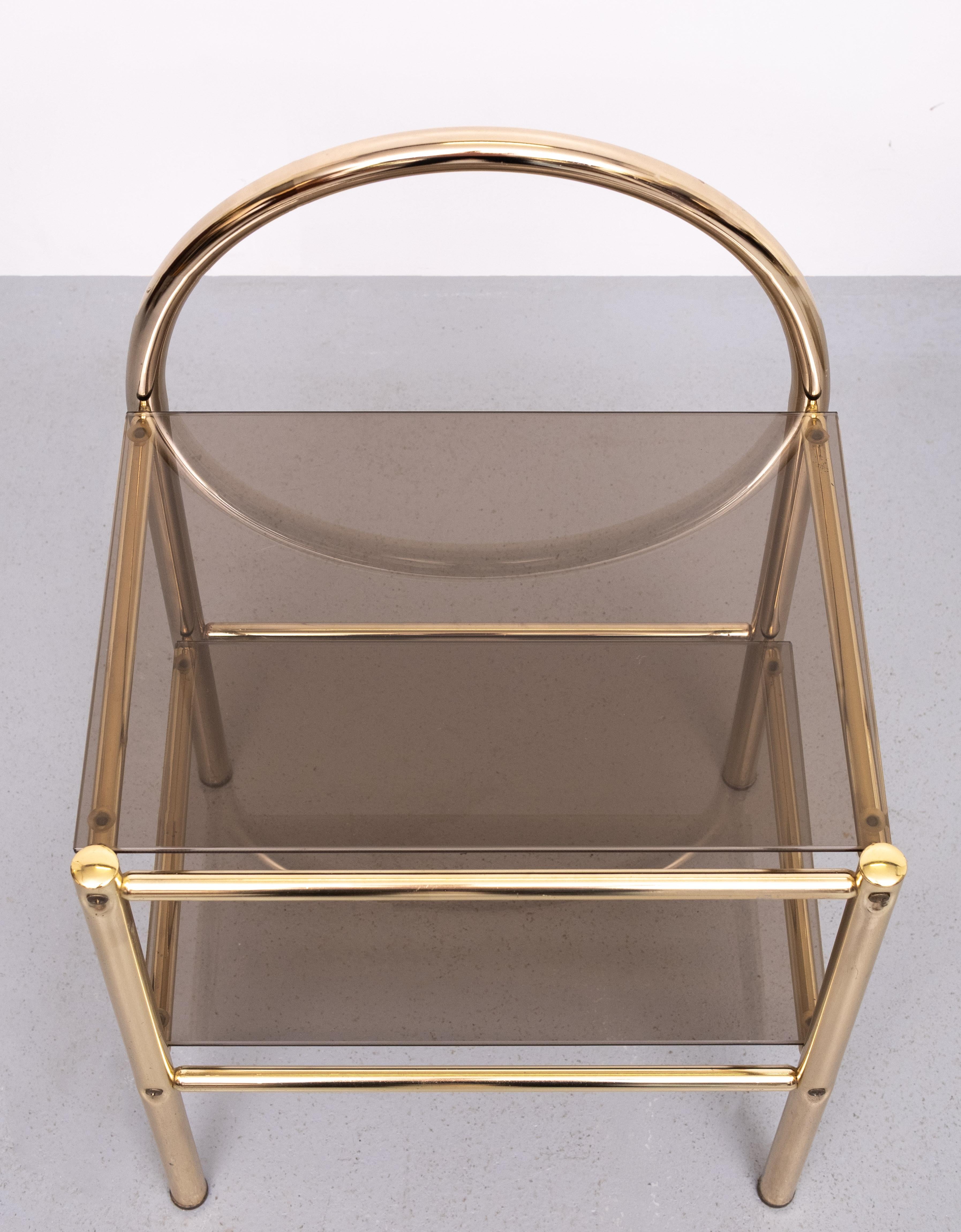 Fin du 20e siècle Paire de tables d'appoint en laiton 1970 France en vente