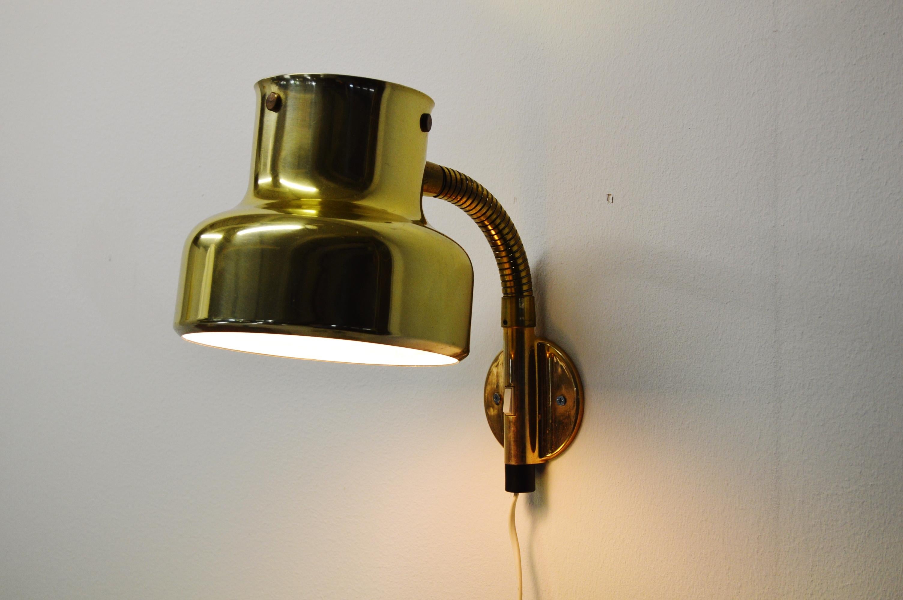 Pair Brass Bumlingen Wall Lights by Anders Pehrsson for Ateljé Lyktan, 1960s In Good Condition For Sale In Alvesta, SE