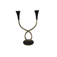 Zwei doppelarmige österreichische Kerzenhalter aus Messing von Richard Rohac