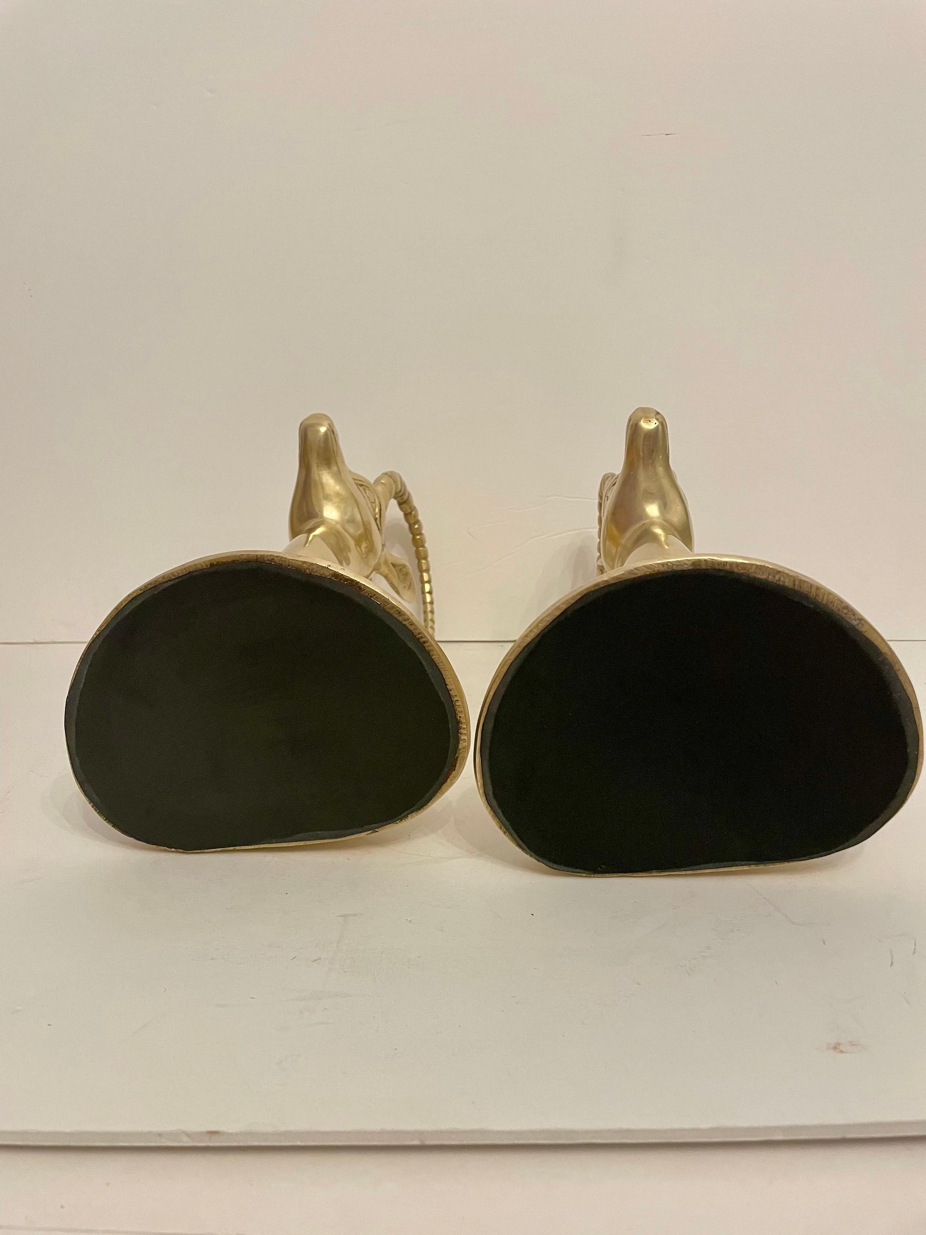 Pair Brass Ibex Bookends 5