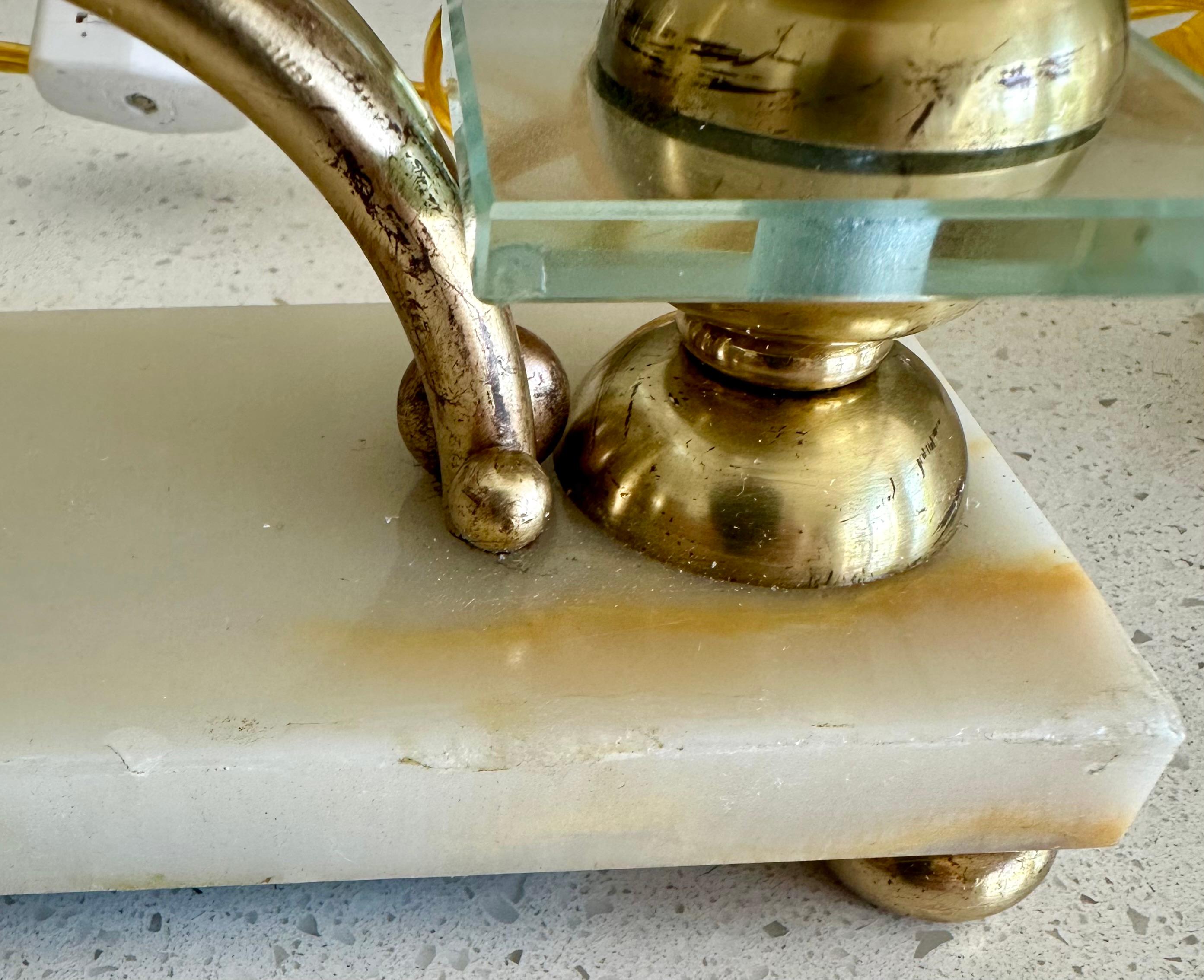 Paire de lampes de table italiennes de style Gio Ponti en laiton en vente 13