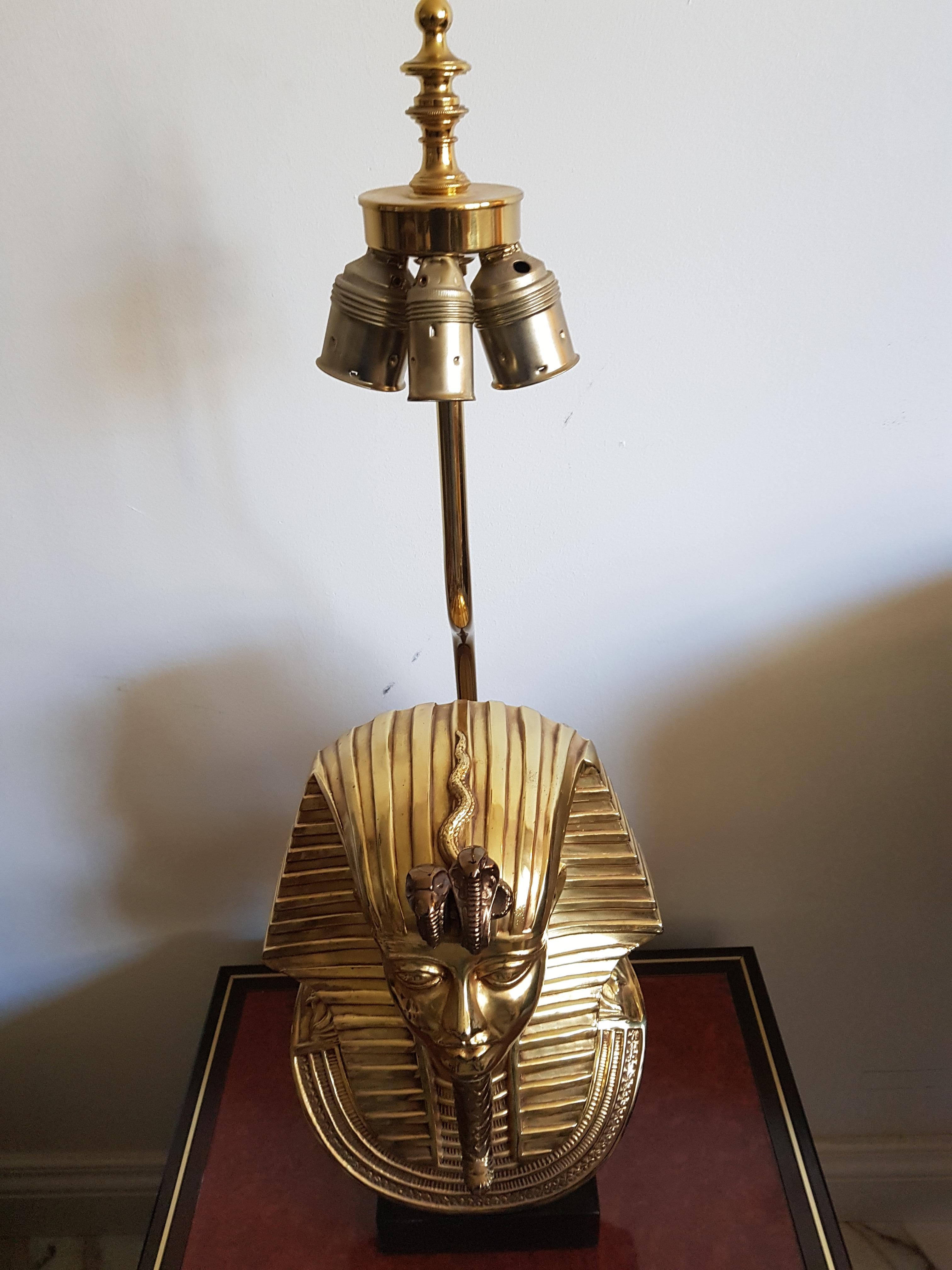 Brass Vintage  Pharaoh Table Lamps, Hollywood Regency
