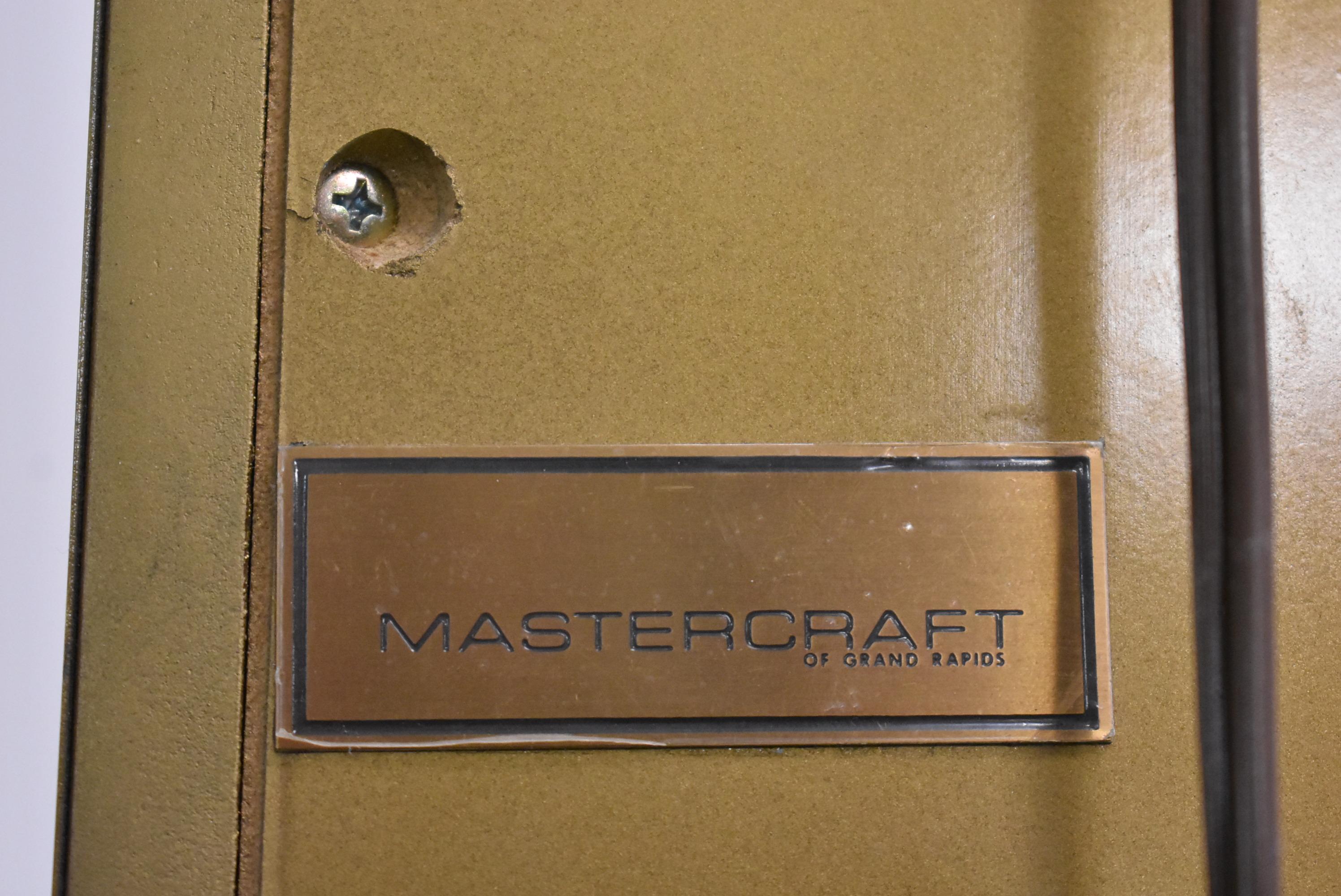 North American Pair of Brass Mastercraft Curio Display Cabinets Lighted Interior