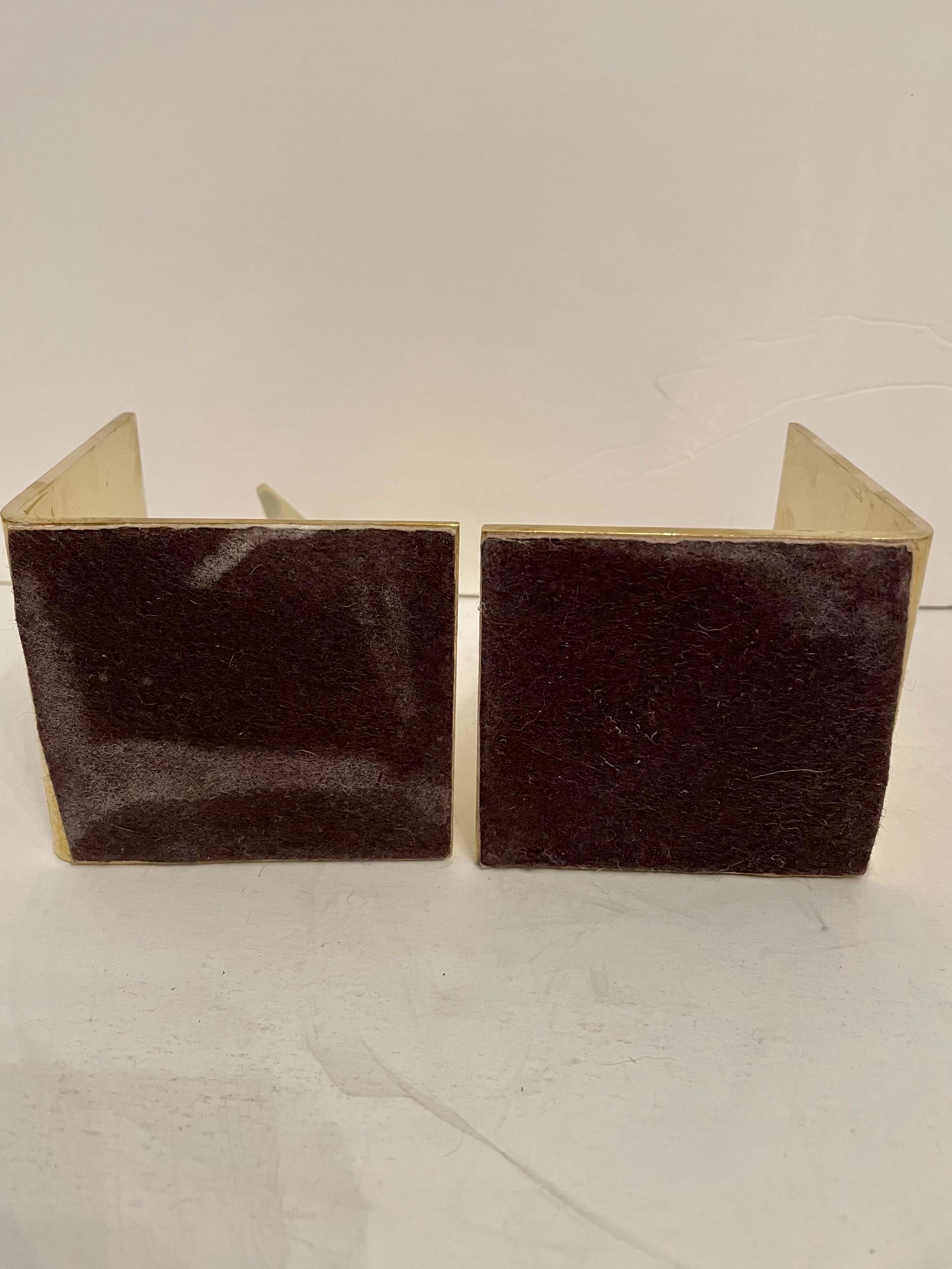 20th Century Pair Brass Sailboat Bookends For Sale