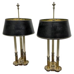 Used Pair Brass Stiffel Lamps