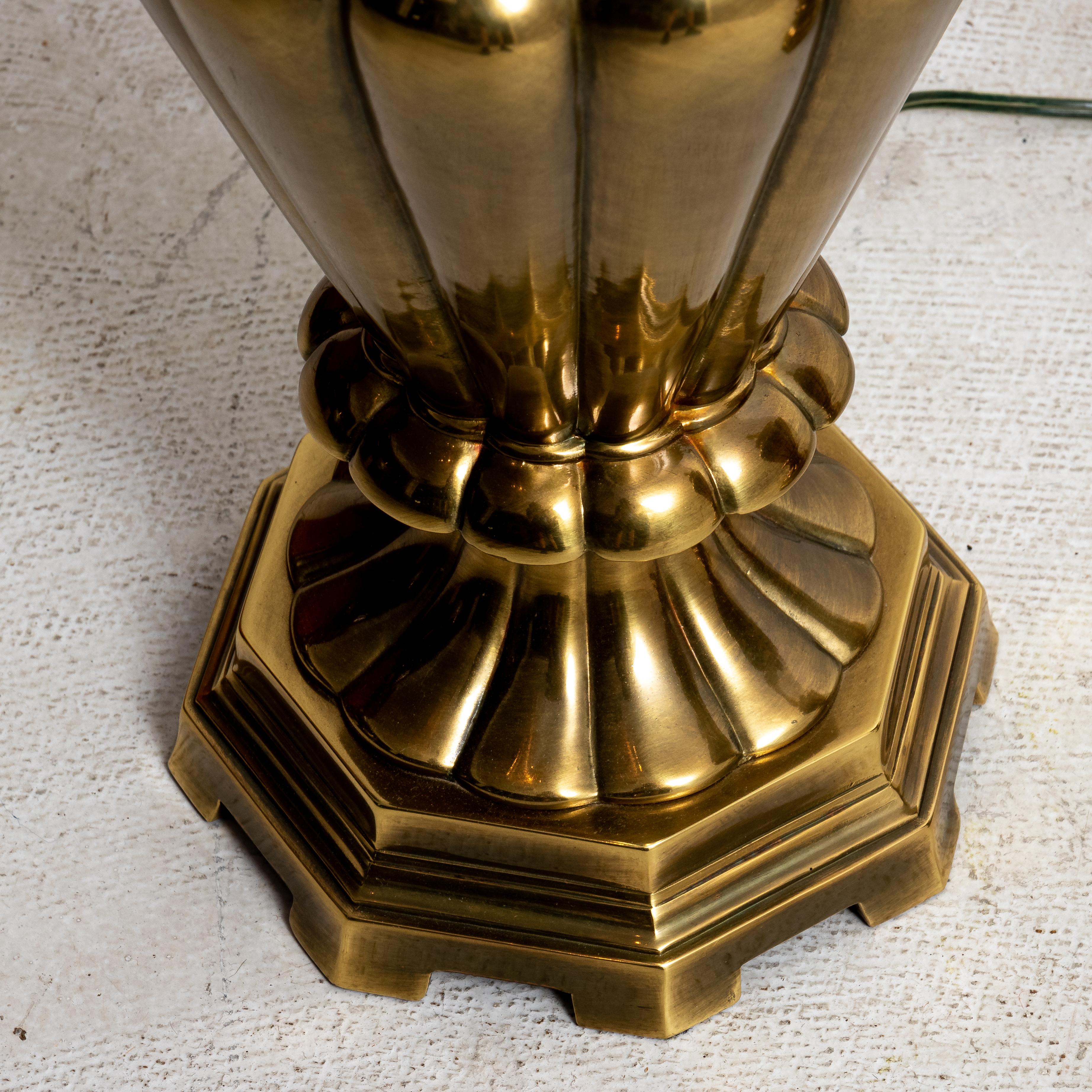 Pair Brass Table Lamps 2