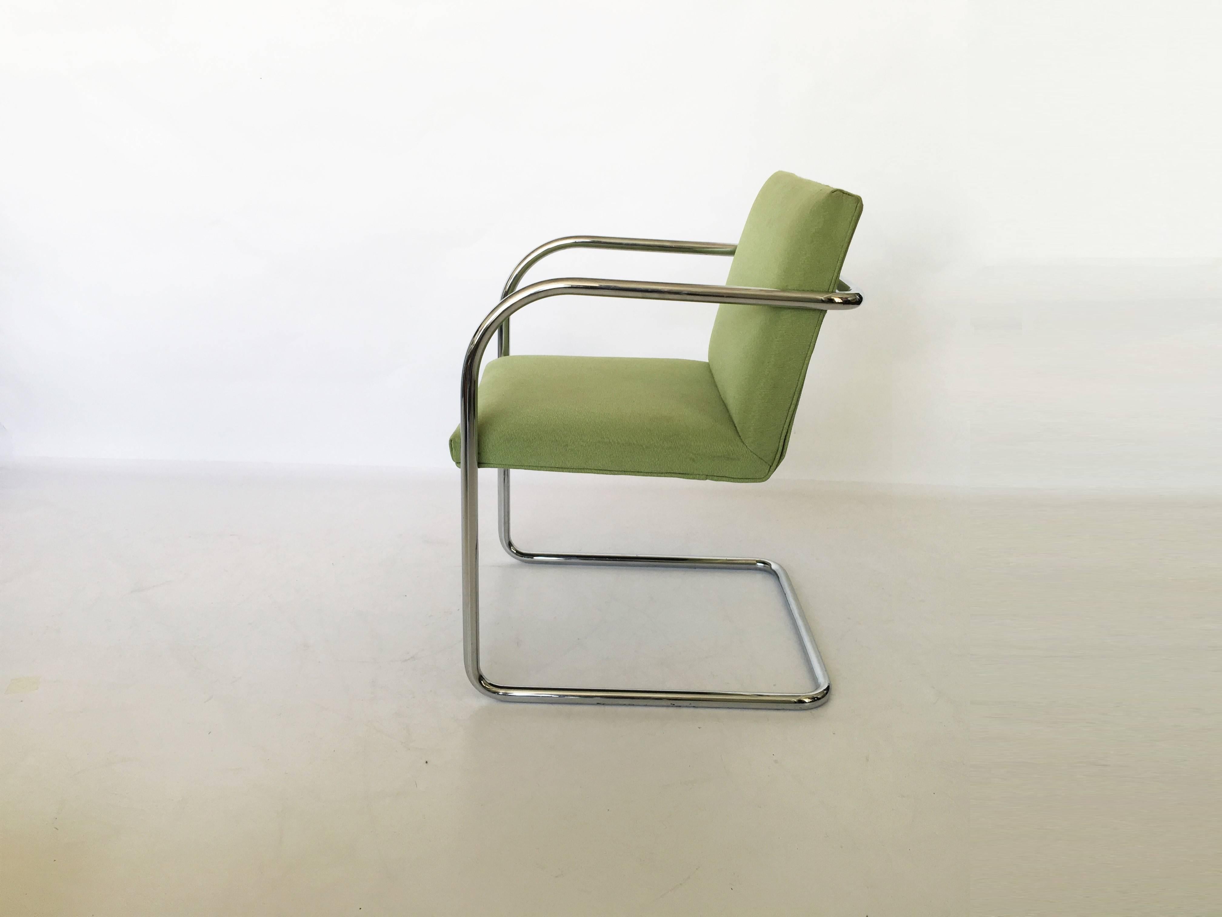 American Pair of Brno Chairs in Green For Sale