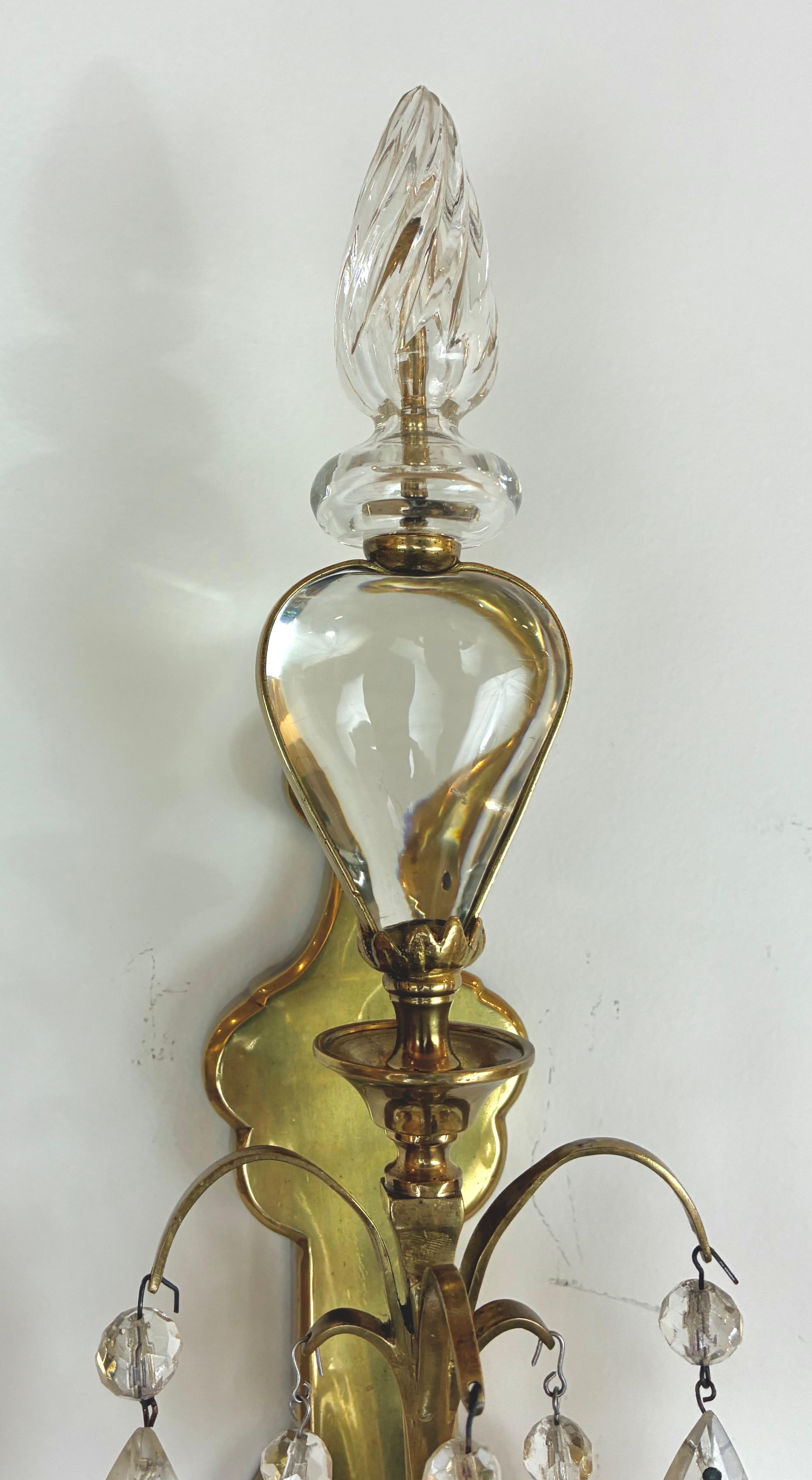 XVIII secolo Coppia di sconsigliere in bronzo e cristallo in stile Luigi XVI di Edward F. Edwards in vendita