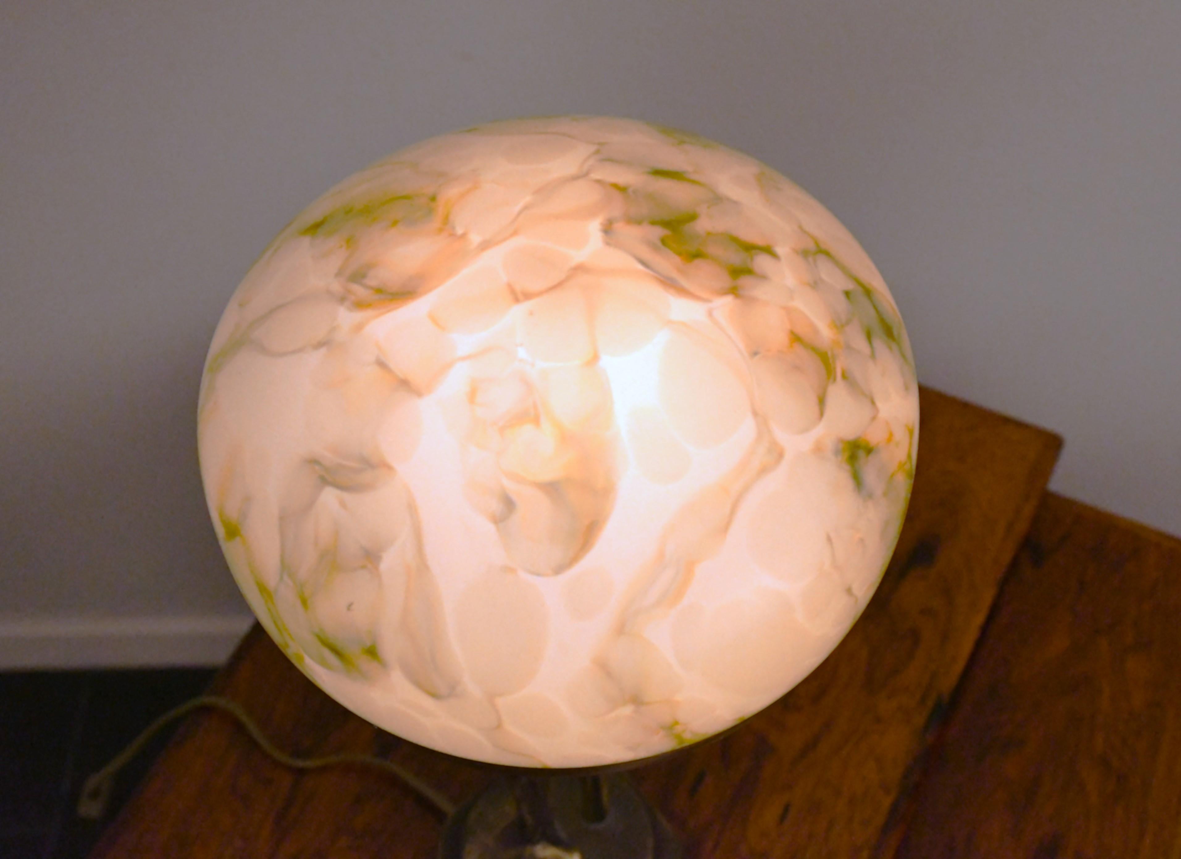 Coppia di lampade in bronzo e vetro in stile Art Nouveau svedese di Lyktan Bankeryd, anni '80 in vendita 3