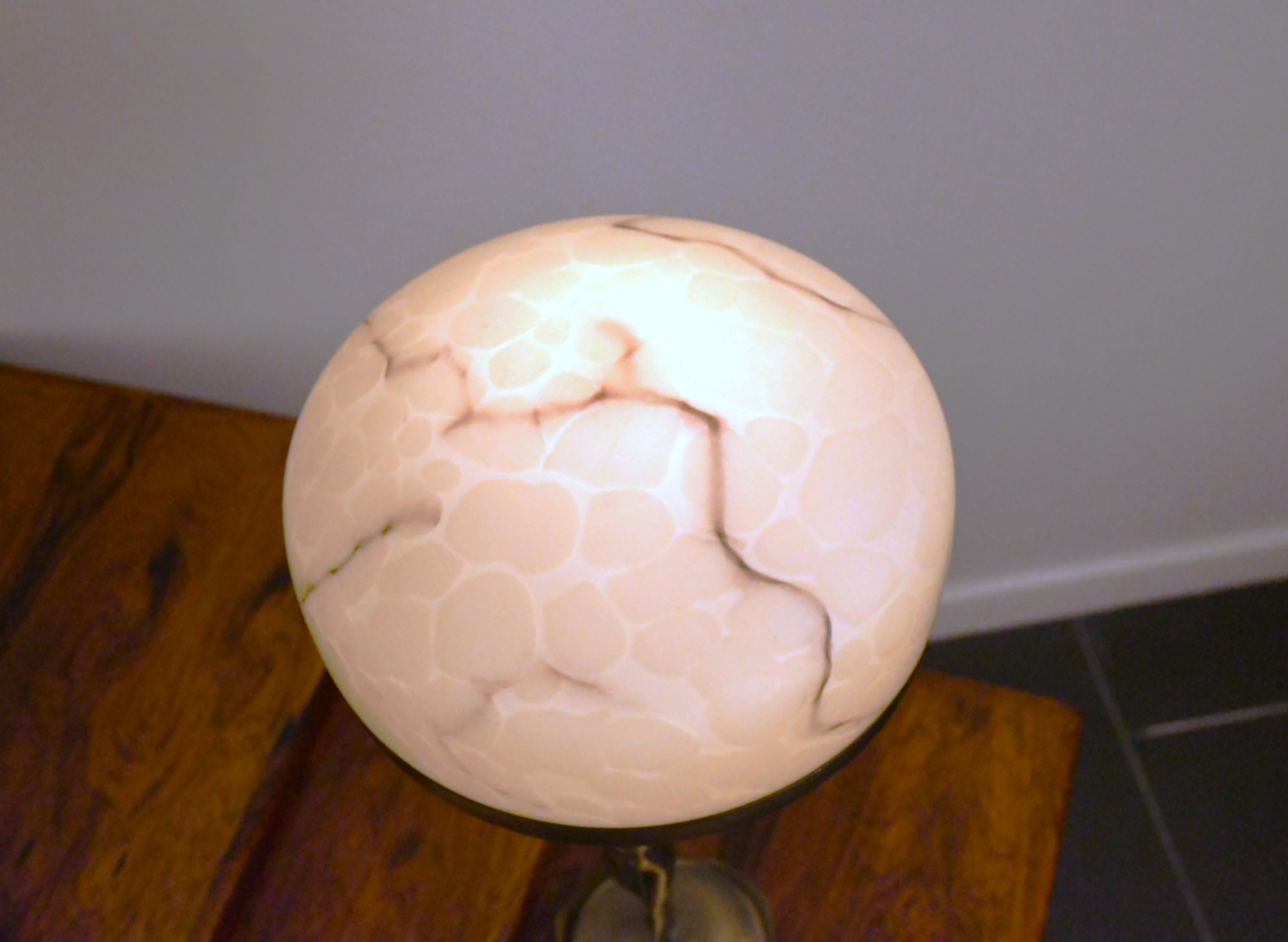 Coppia di lampade in bronzo e vetro in stile Art Nouveau svedese di Lyktan Bankeryd, anni '80 in vendita 2