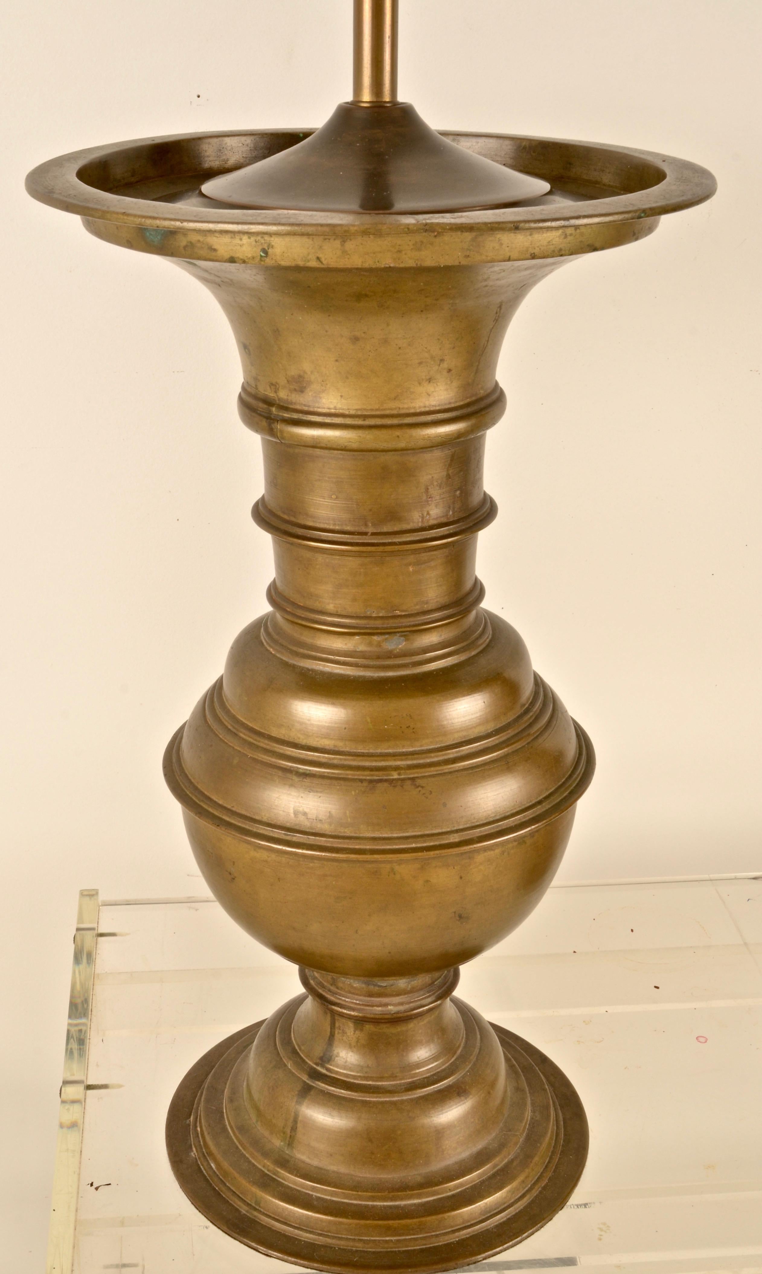 Pair Bronze Balustrade Lamps, Large Scale For Sale 3