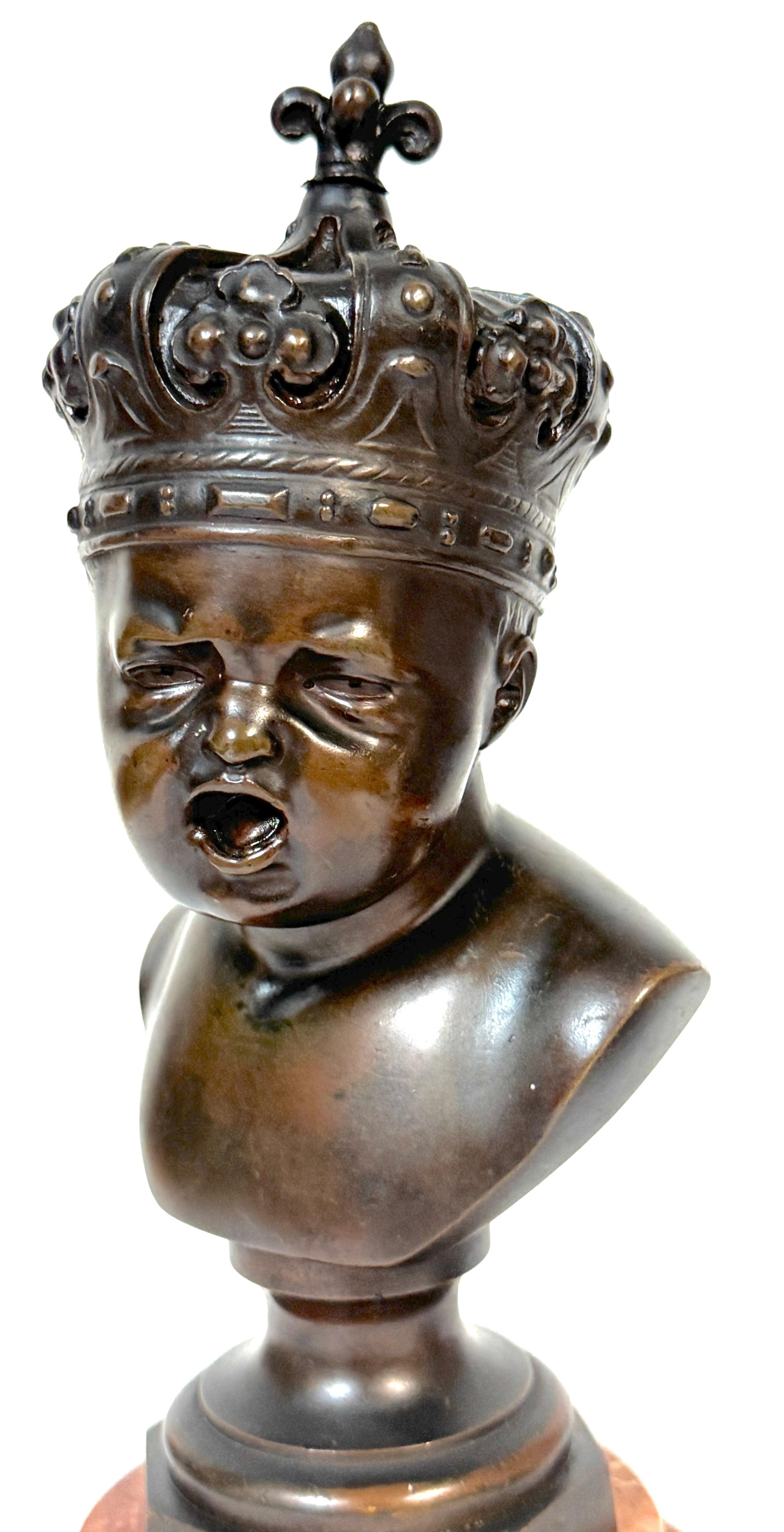 Pair Bronze Busts: 