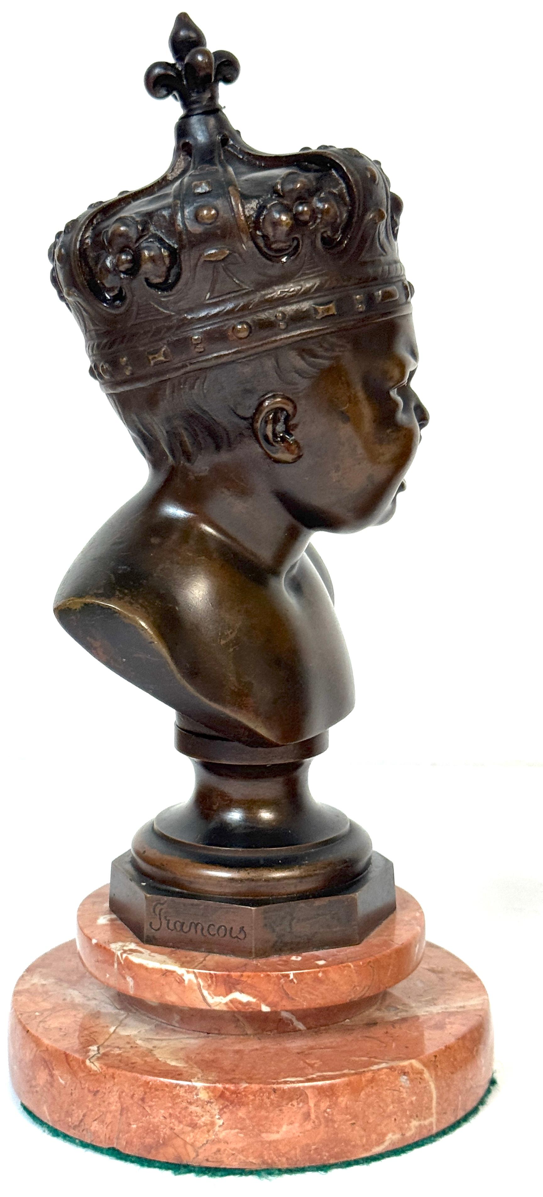 Pair Bronze Busts: 