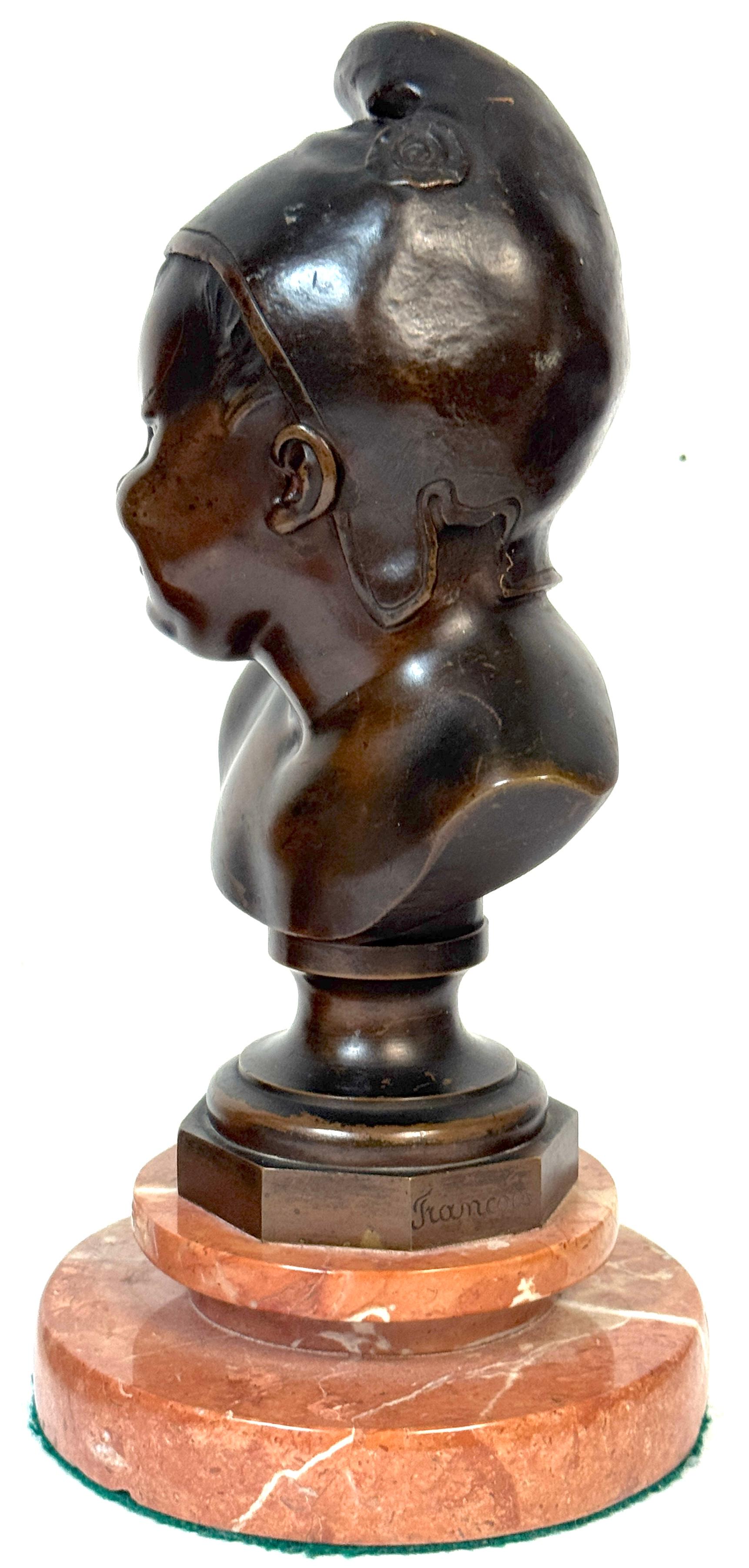 19th Century Pair Bronze Busts: 