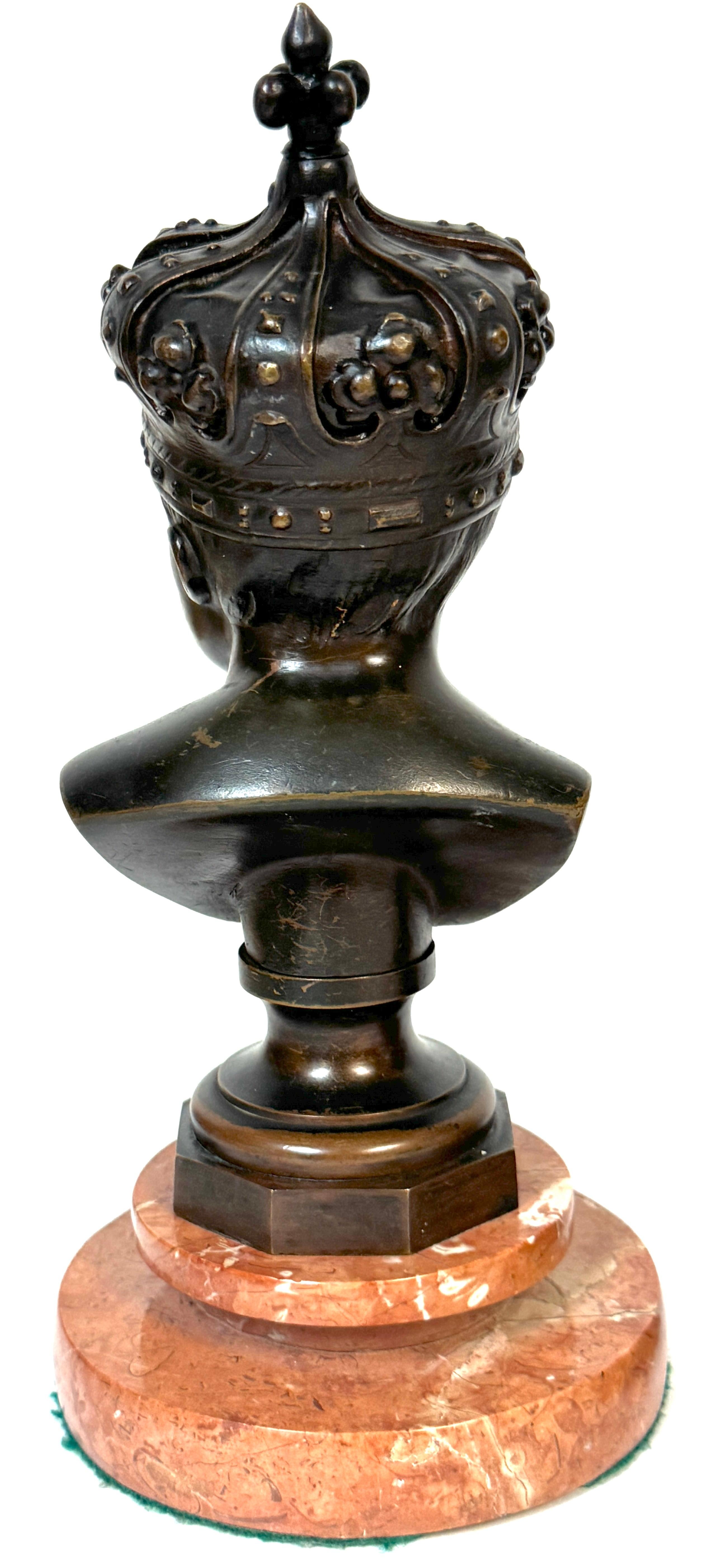 Pair Bronze Busts: 