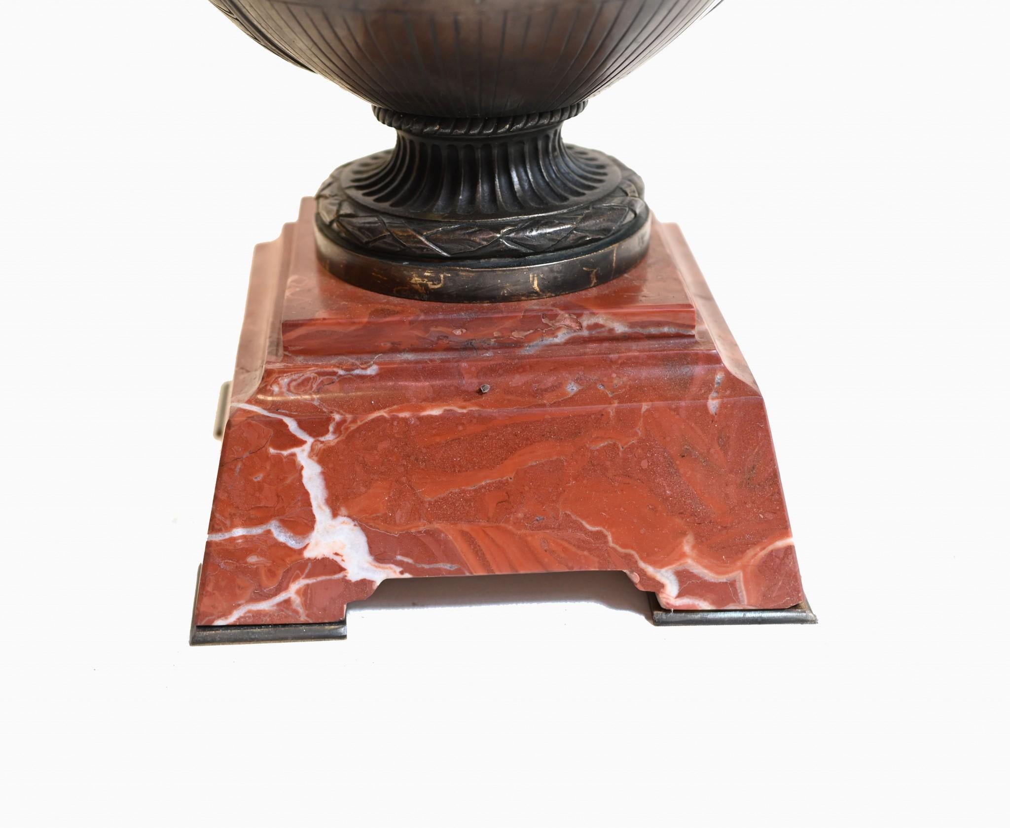 Pair Bronze Campana Urns Grand Tour Classical Barebedienne For Sale 2