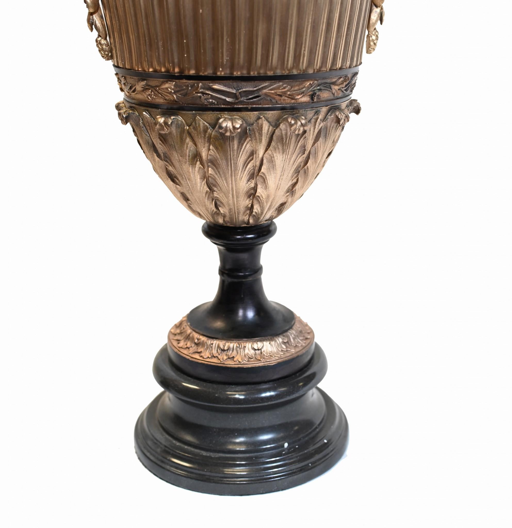 Pair Bronze Classical Urns Grecian Amphora Barbedienne For Sale 7